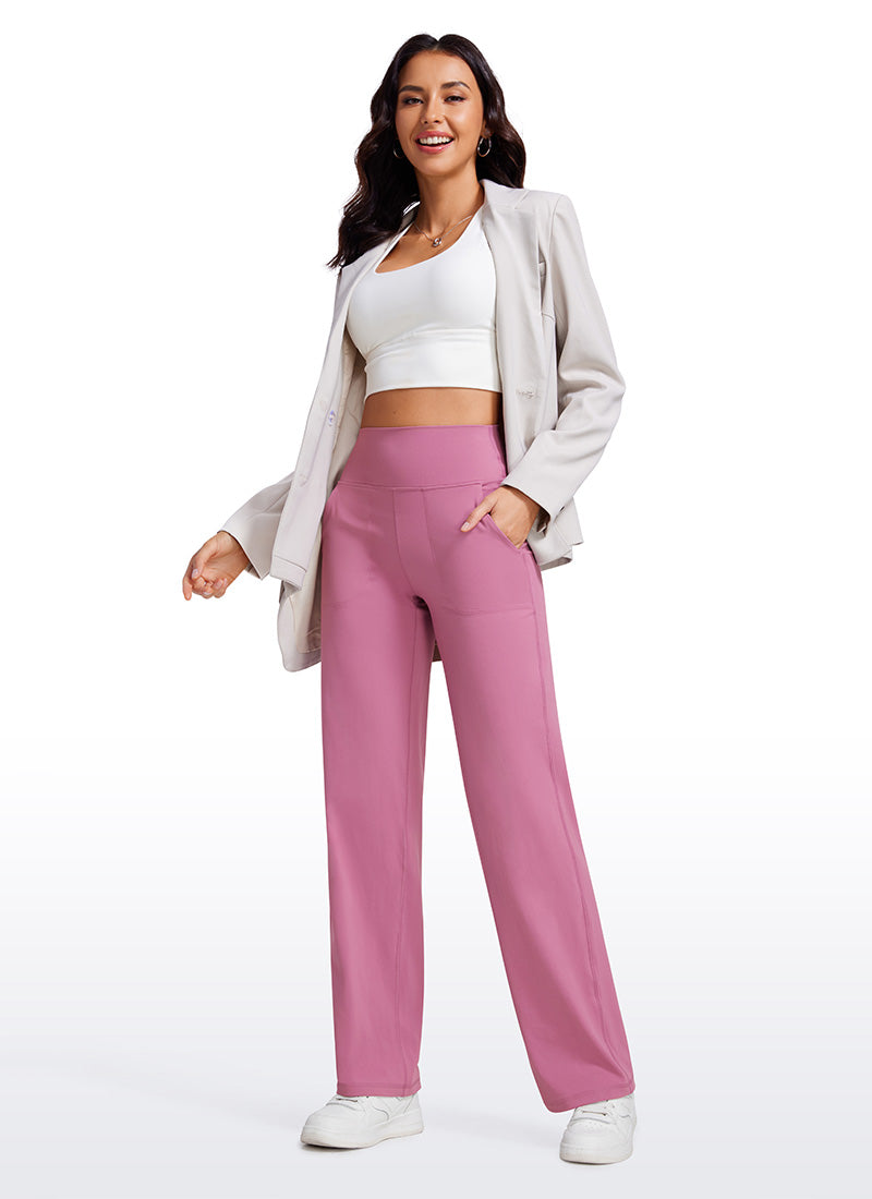 Pantalon jambe large taille haute Butterluxe avec poches 79 cm pour femme Velvet Dust