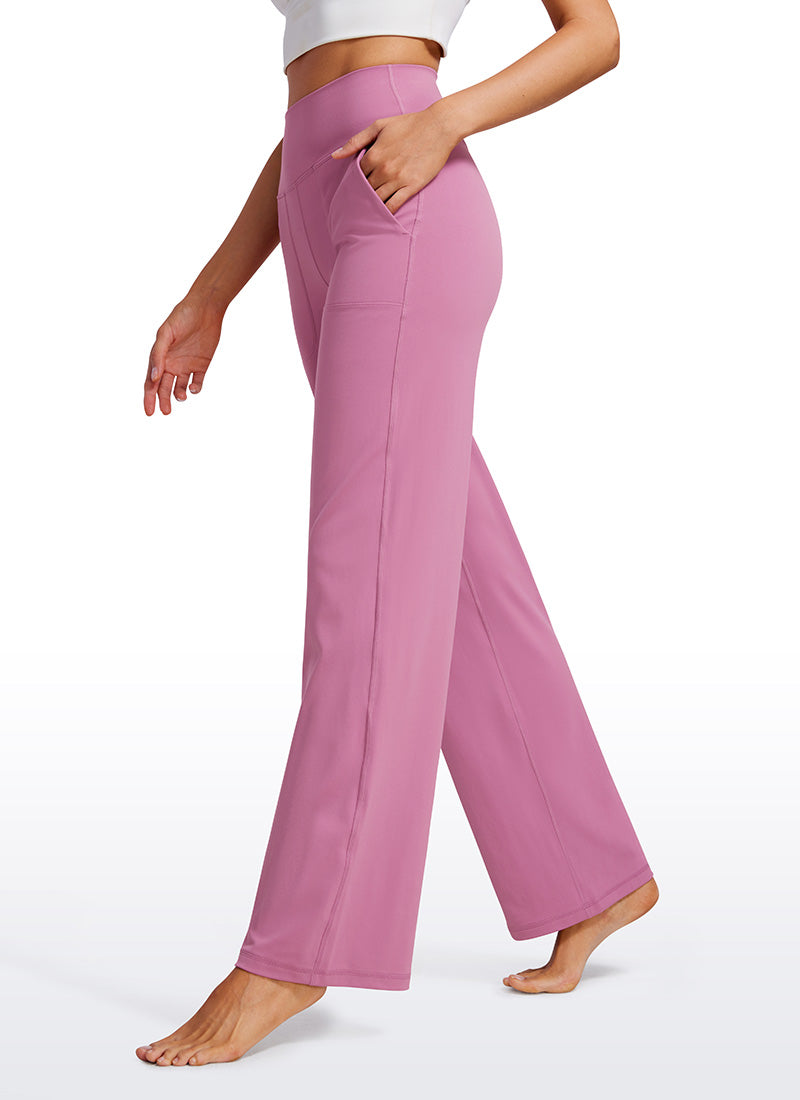 Pantalon jambe large taille haute Butterluxe avec poches 79 cm pour femme Velvet Dust