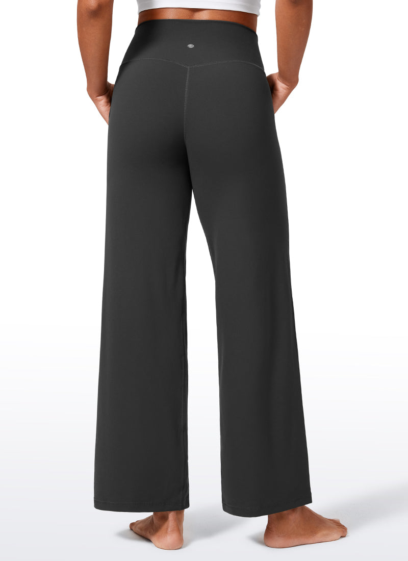 CRZ YOGA Pantaloni da donna Butterlift a vita Butterlift e gamba larga con tasche, colore grigio misterioso