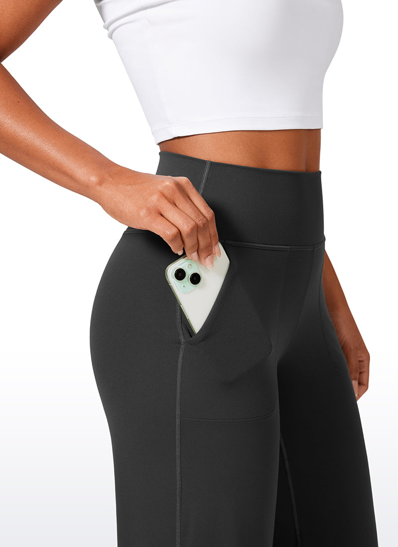 CRZ YOGA Pantaloni da donna Butterlift a vita Butterlift e gamba larga con tasche, colore grigio misterioso