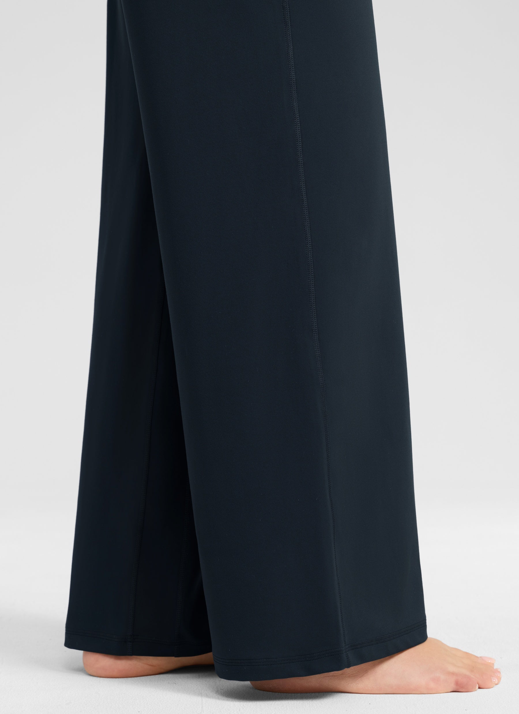 CRZ YOGA Dames Butterlift high-waist broek met wijde pijpen en zakken True Marineblauw