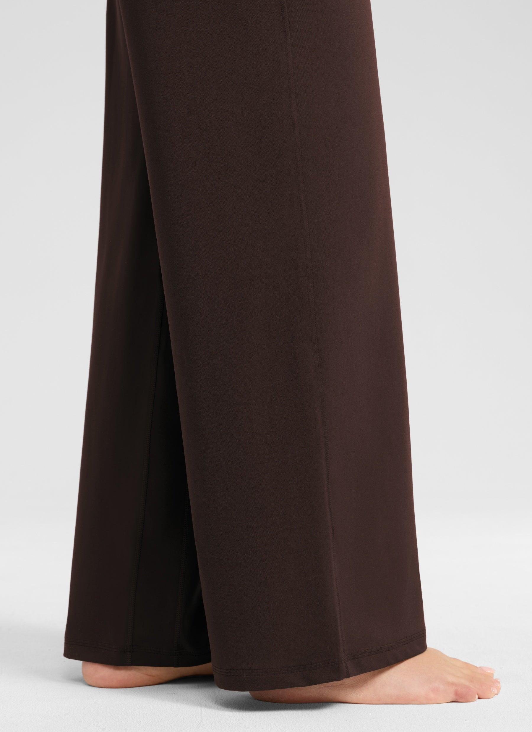 CRZ YOGA Dames Butterlift high-waist broek met wijde pijpen en zakken Hot Fudge Bruin