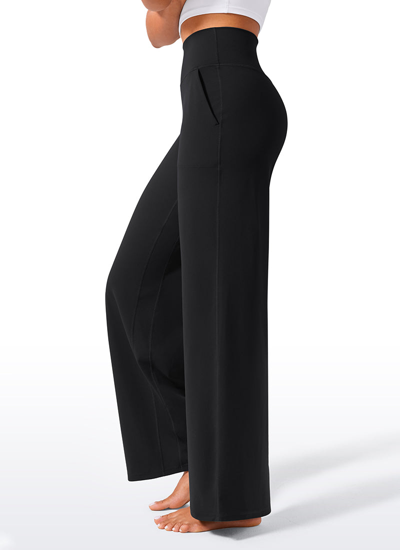 CRZ YOGA Women's Butterlift High Waisted Wide Leg Pants with Pockets 33