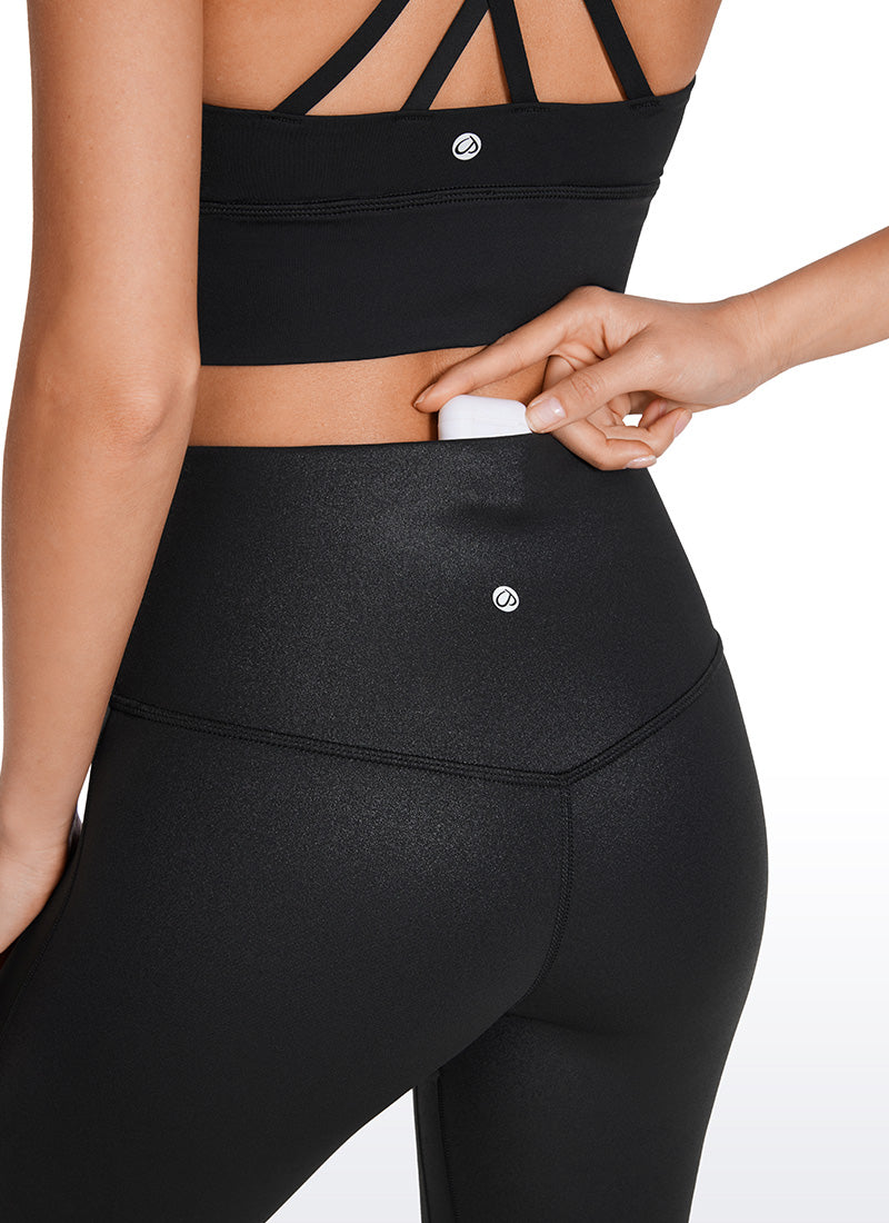 CRZ YOGA Legging évasé court taille haute avec poches Butterluxe Femme 81 cm
