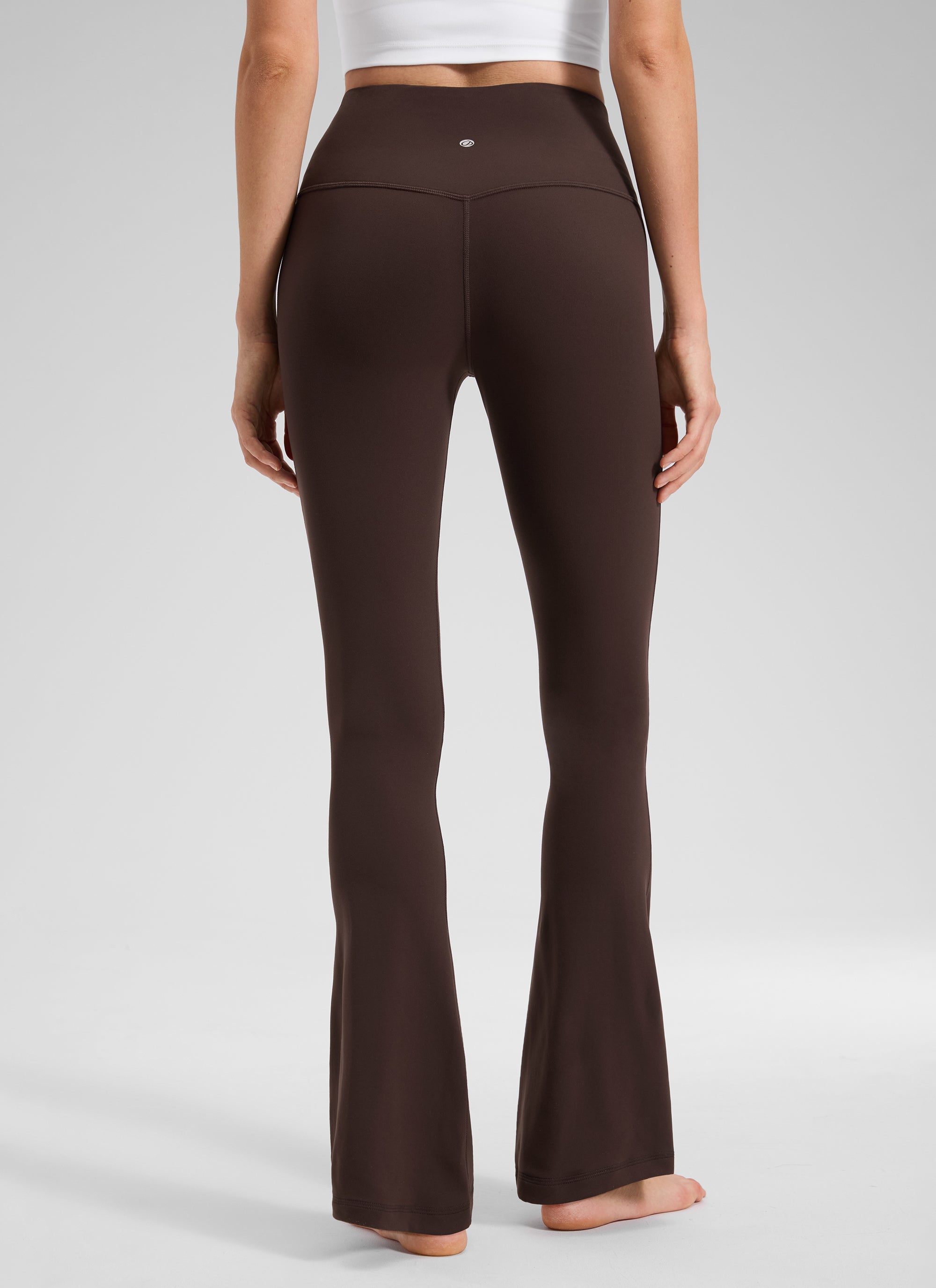 CRZ YOGA Damen Butterluxe  Leggings mit hoher Taille, Taschen und leicht ausgestelltem Bein, Größe 30