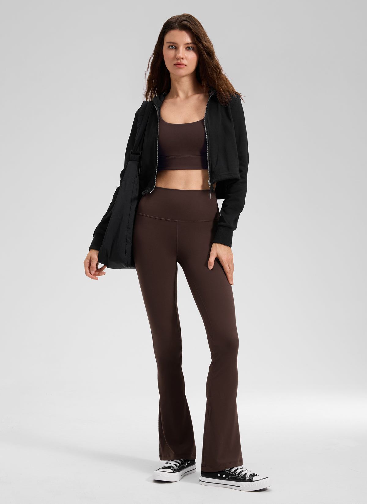 CRZ YOGA Women  Butterluxe High Waist Pockets Mini Flared Leggings 30