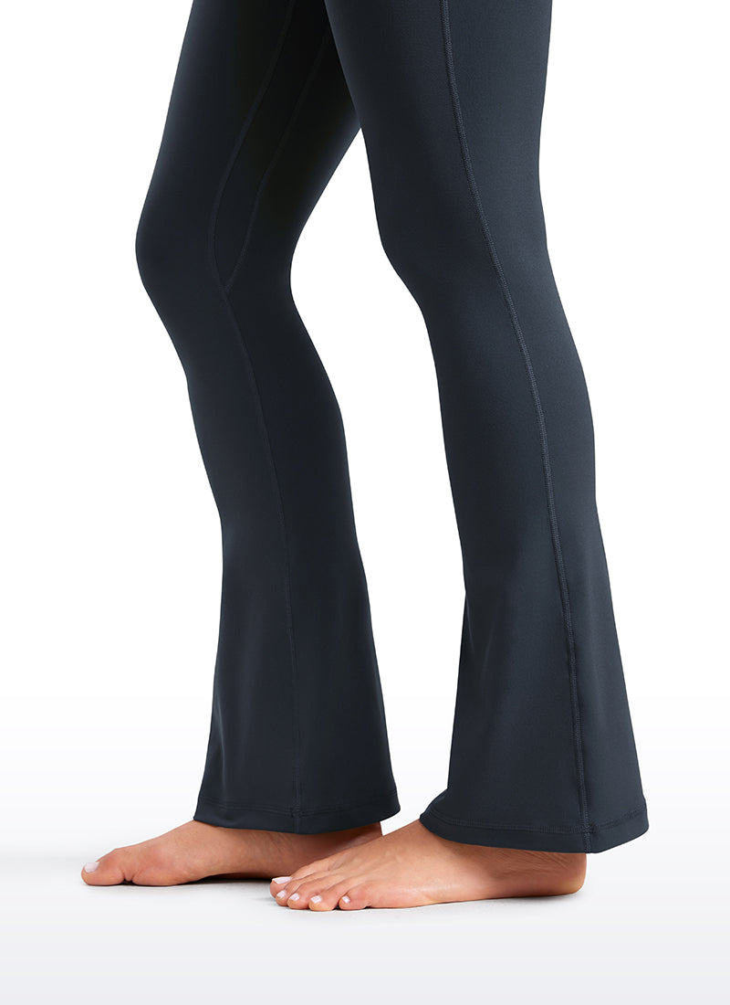 CRZ YOGA Damen Butterluxe  Leggings mit hoher Taille, Taschen und leicht ausgestelltem Bein, Größe 30