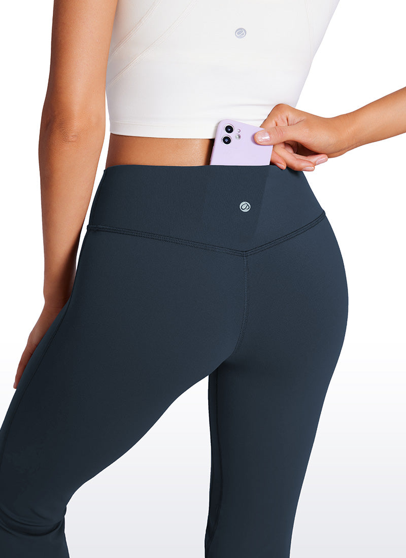 CRZ YOGA Damen- Butterluxe -Leggings mit niedriger Leibhöhe und ausgestelltem Bein, Größe 32