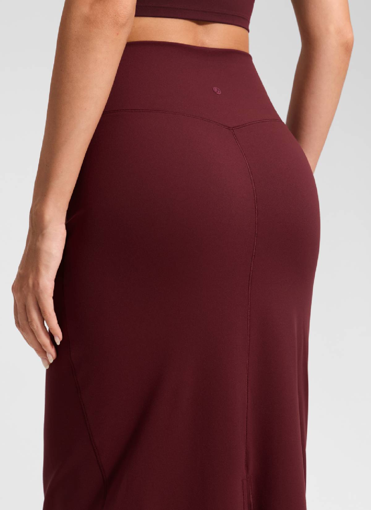 CRZ YOGA Dame Butterlift Høytlivs Slim Fit Maxi Blyantskjørt Rød Merlot @model_info:Anna
