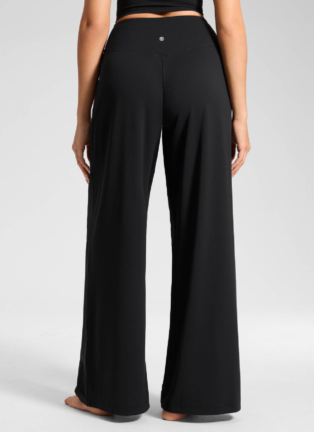 Pantalón informal de pernera ancha con bolsillos y talle alto Butterluxe para mujer CRZ YOGA de 76 cm