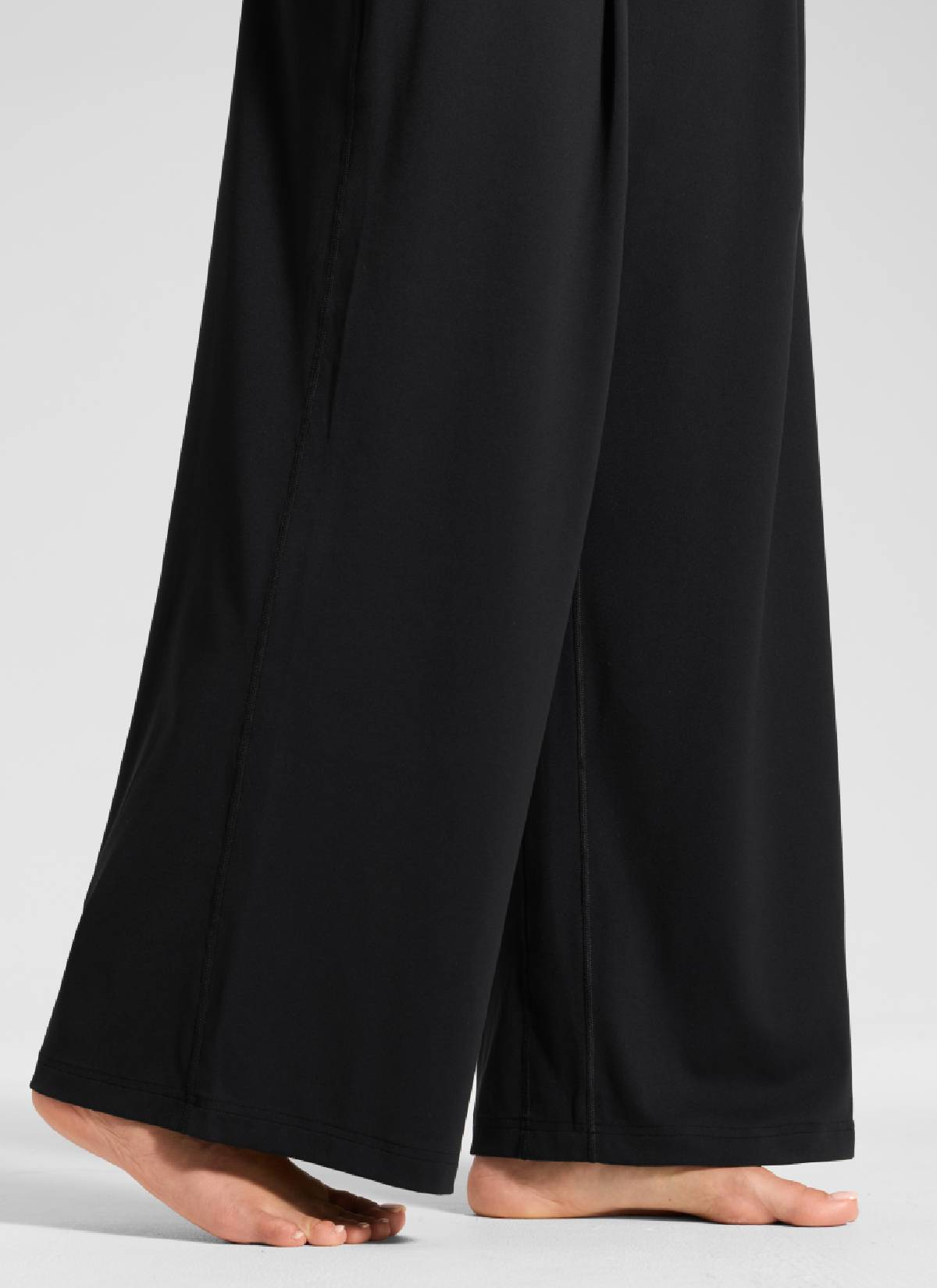Pantalón informal de pernera ancha con bolsillos y talle alto Butterluxe para mujer CRZ YOGA de 76 cm