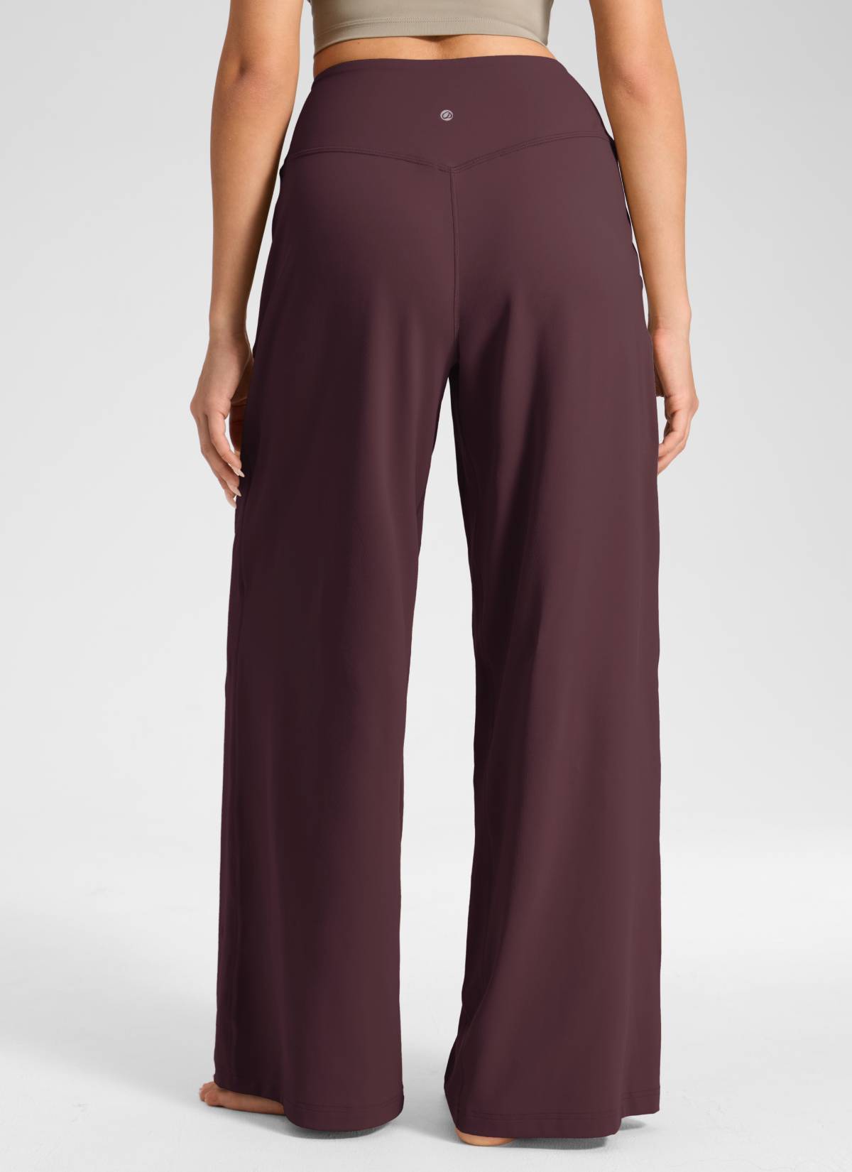 Pantalón informal de pernera ancha con bolsillos y talle alto Butterluxe para mujer CRZ YOGA de 76 cm