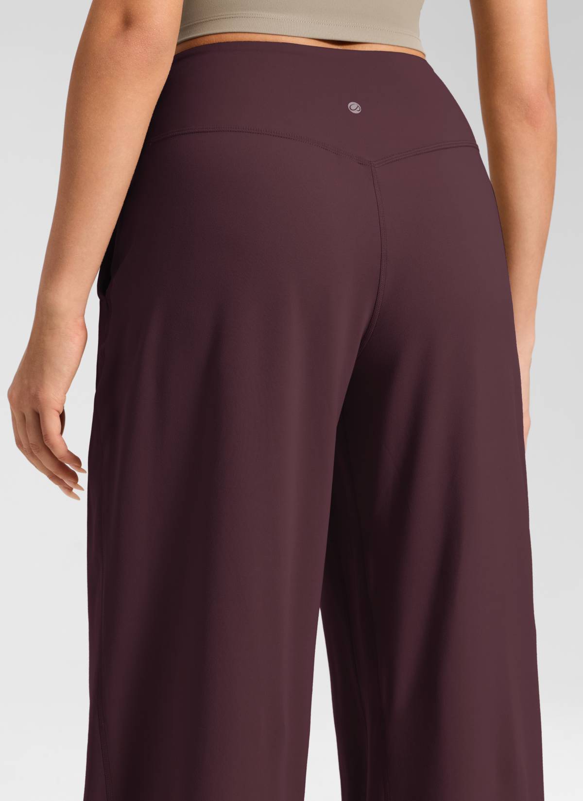 Pantalón informal de pernera ancha con bolsillos y talle alto Butterluxe para mujer CRZ YOGA de 76 cm