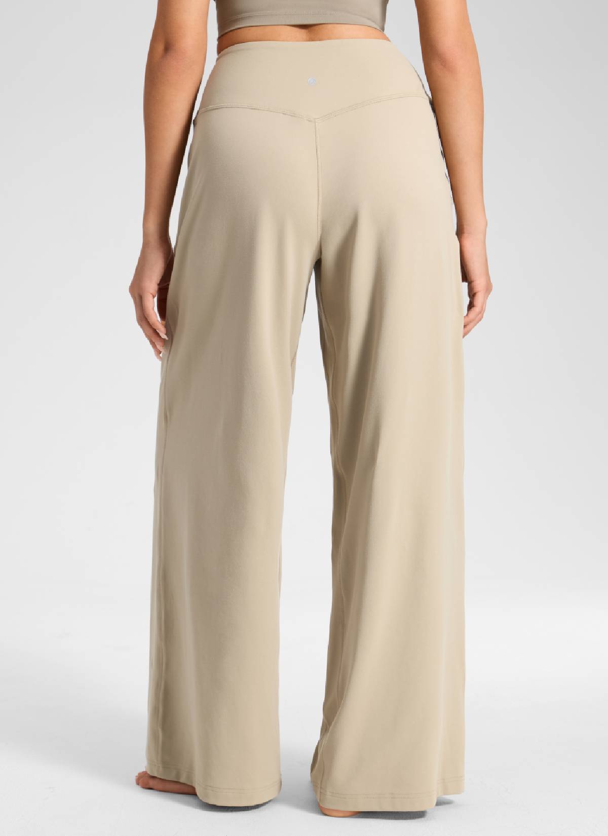Pantalón informal de pernera ancha con bolsillos y talle alto Butterluxe para mujer CRZ YOGA de 76 cm