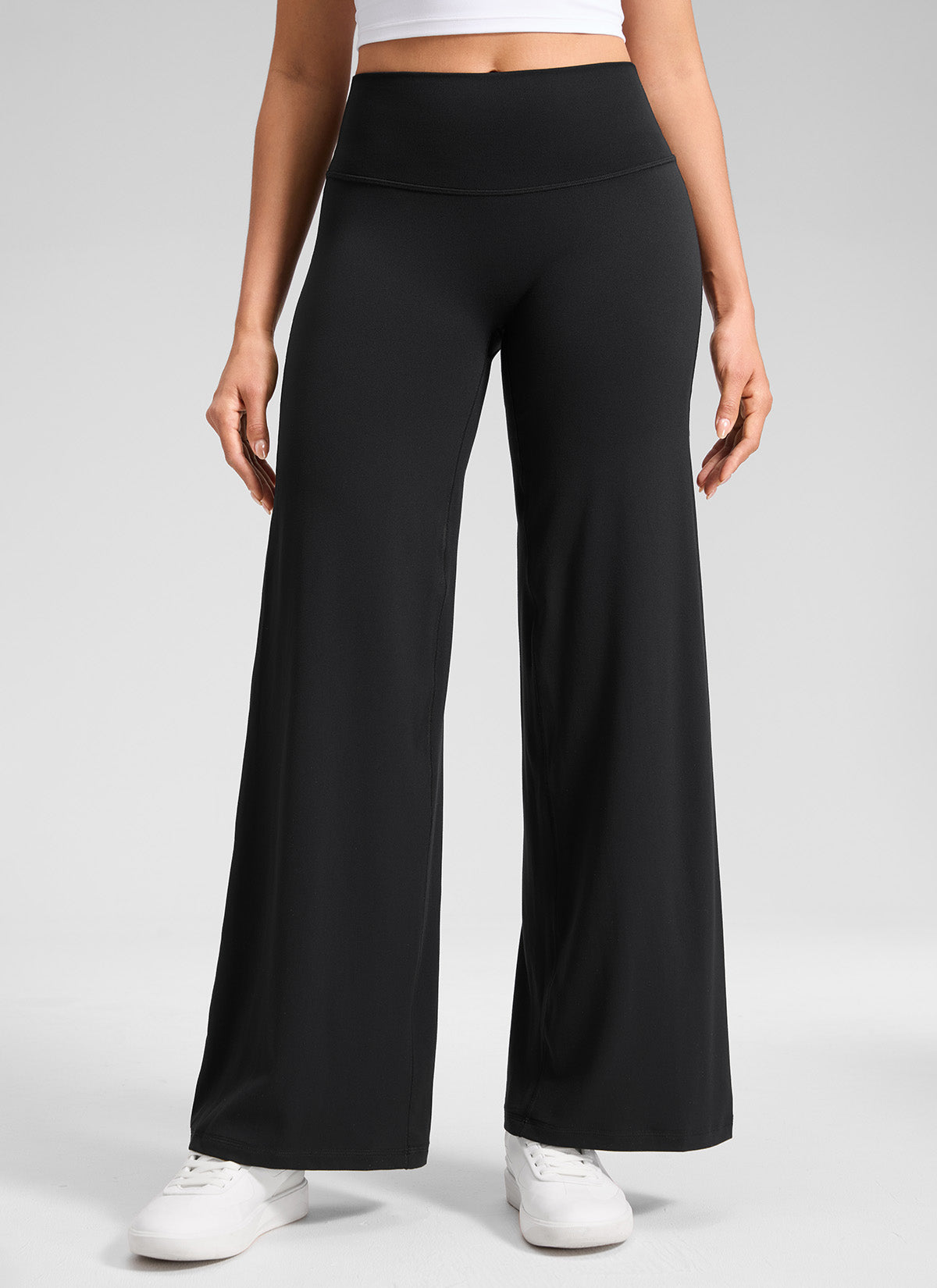CRZ YOGA Women's Softretch Workout No Front Seam Wide Leg Pant 32