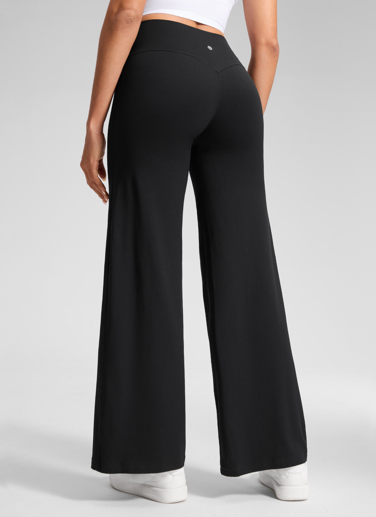 CRZ YOGA Women's Softretch Workout No Front Seam Wide Leg Pant 32