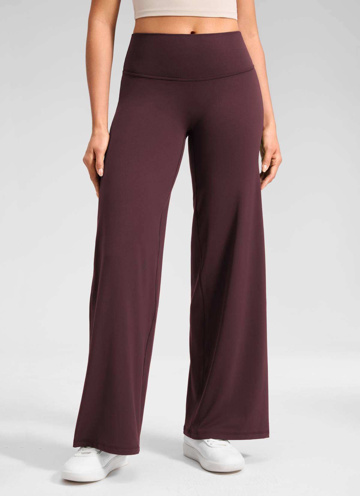 CRZ YOGA Women's Softretch Workout No Front Seam Wide Leg Pant 30