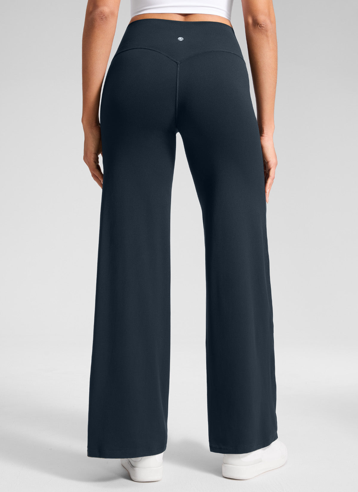 CRZ YOGA Women's Softretch Workout No Front Seam Wide Leg Pant 28
