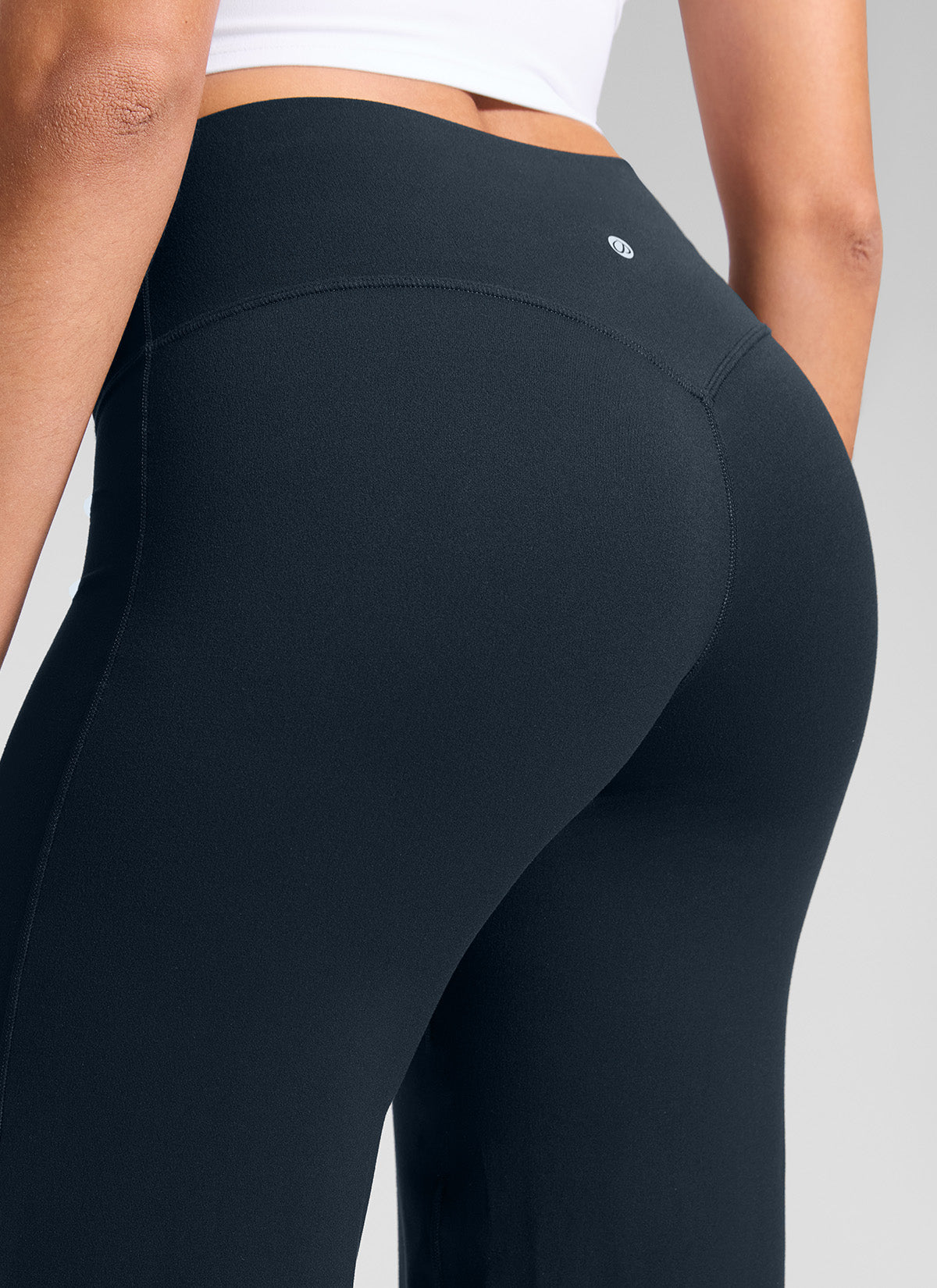 CRZ YOGA Women's Softretch Workout No Front Seam Wide Leg Pant 28