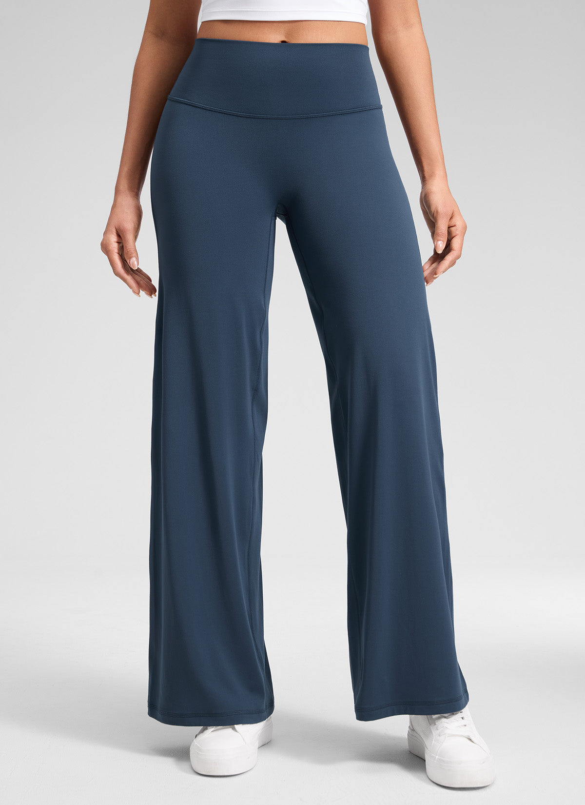 CRZ YOGA Women's Softretch Workout No Front Seam Wide Leg Pant 30