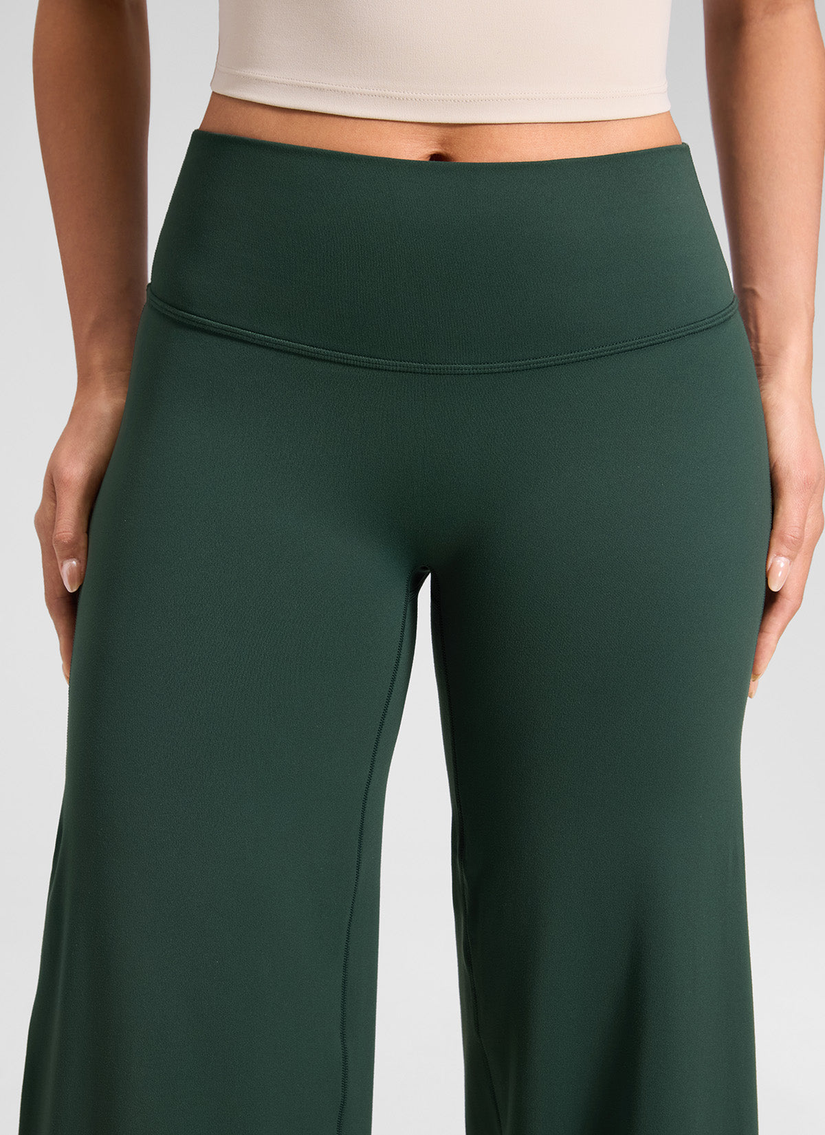 CRZ YOGA Women's Softretch Workout No Front Seam Wide Leg Pant 30
