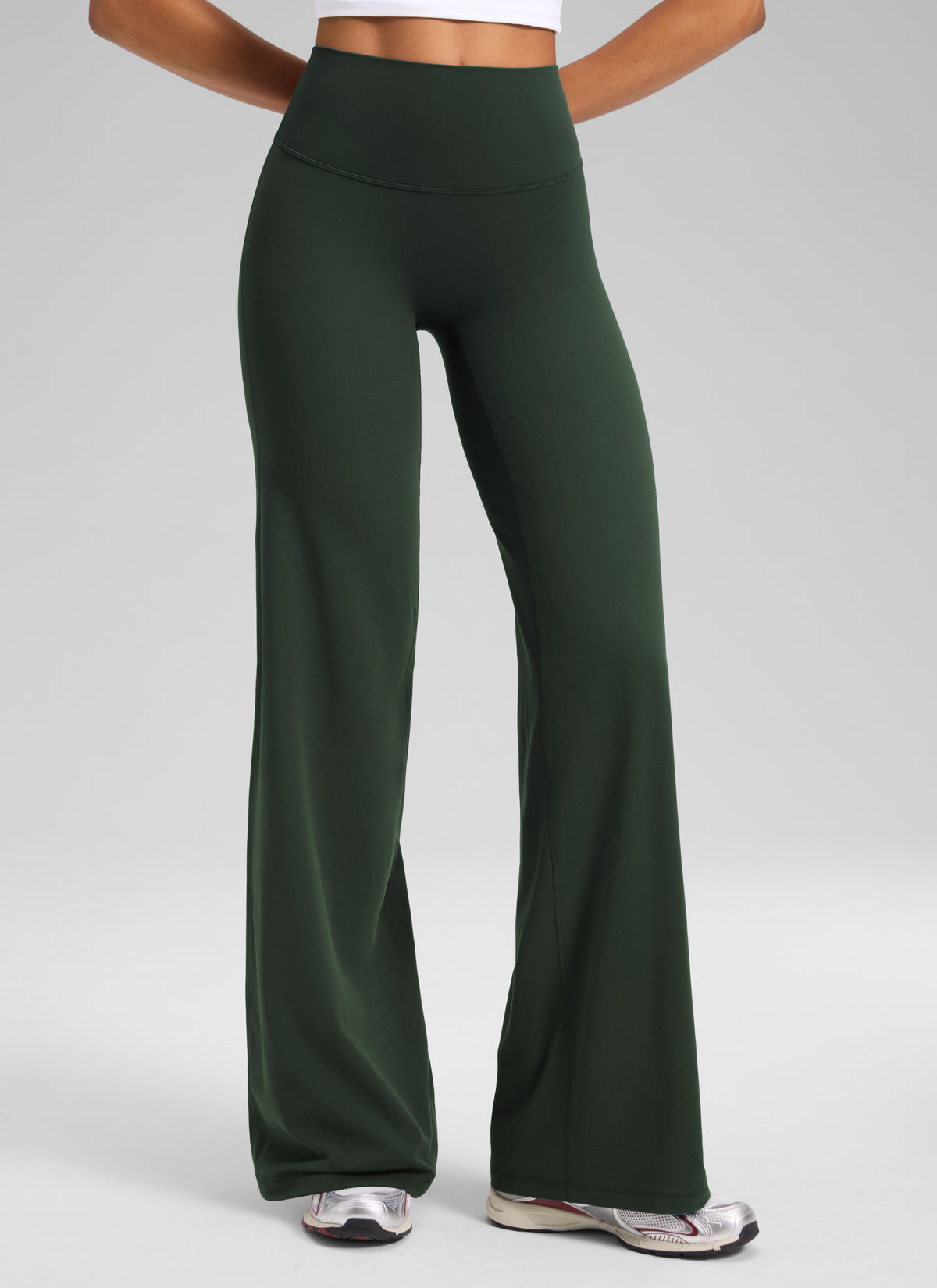 Pantalones de entrenamiento para mujer CRZ YOGA Softretch, sin costura delantera y de corte ancho, talla 28