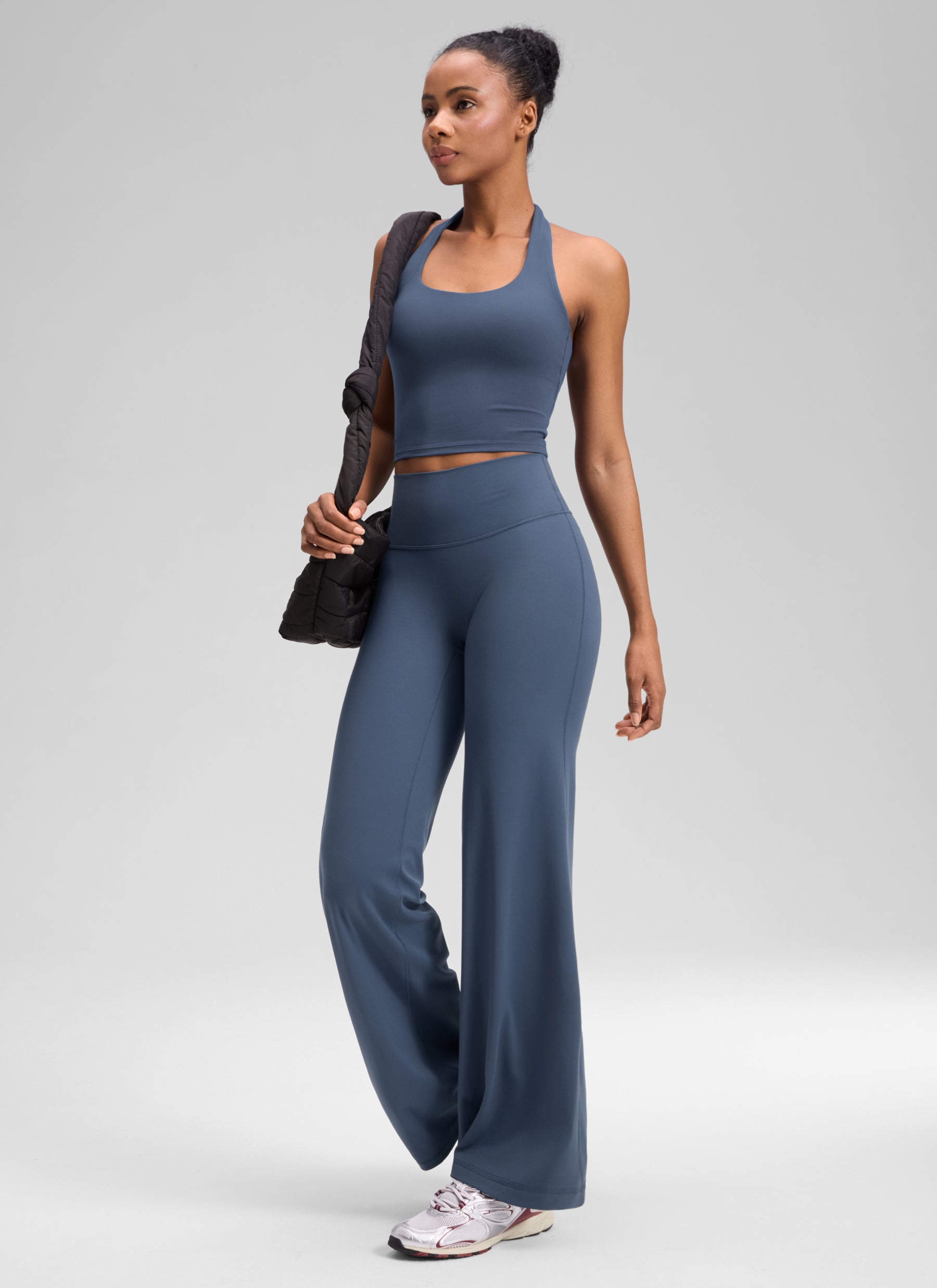 CRZ YOGA Women's Softretch Workout No Front Seam Wide Leg Pant 30
