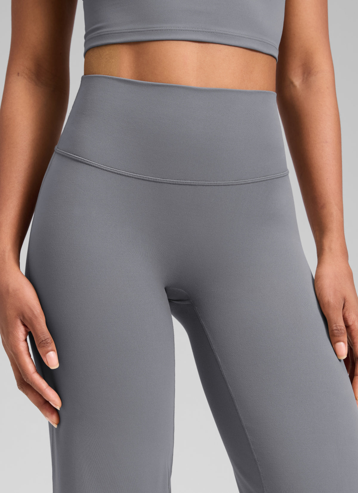 CRZ YOGA Női Softretch edzőnadrág, elülső varrat nélkül, széles szárú, 30