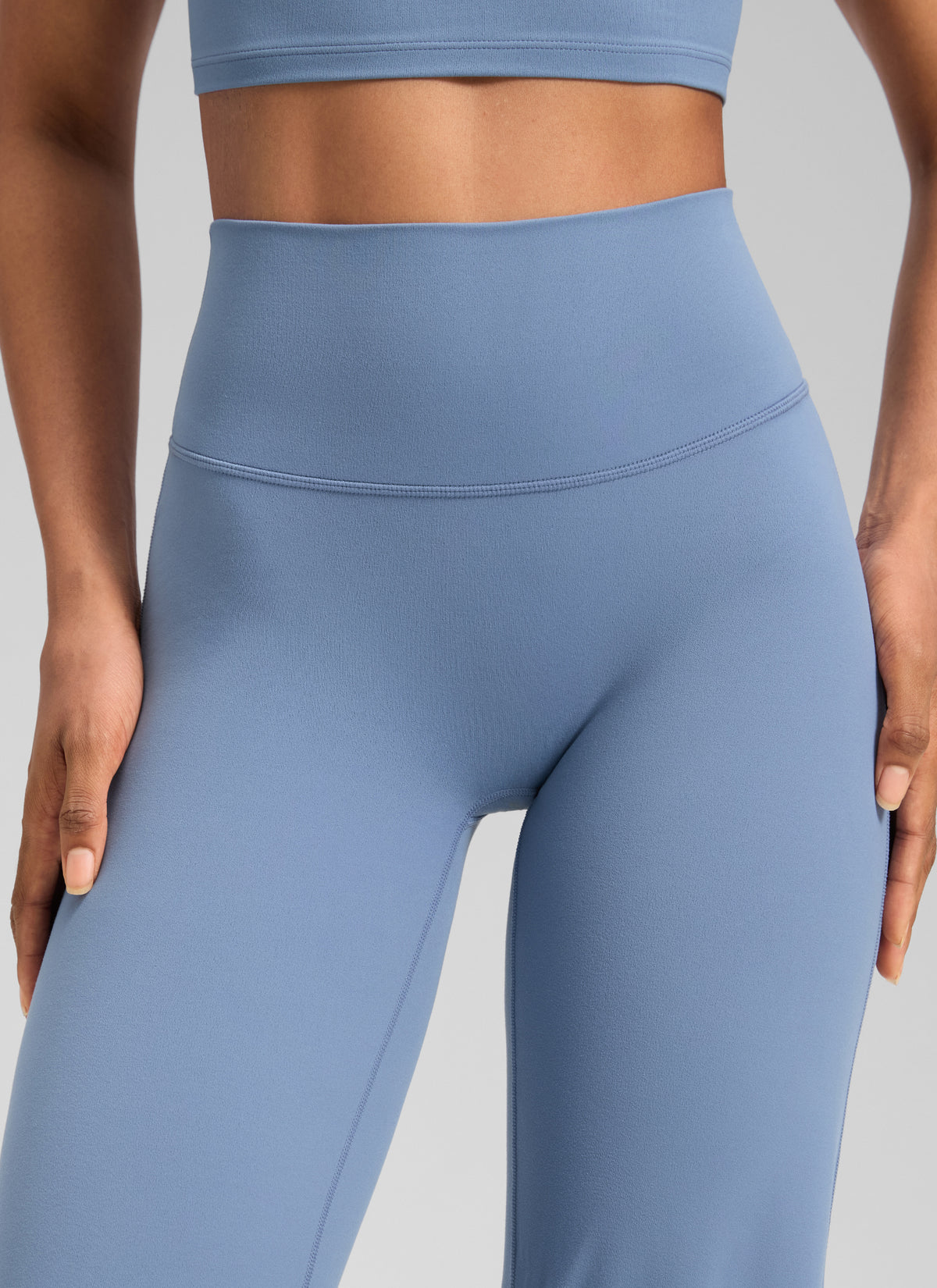 Pantalones de entrenamiento para mujer CRZ YOGA Softretch, sin costura delantera y de corte ancho, talla 28