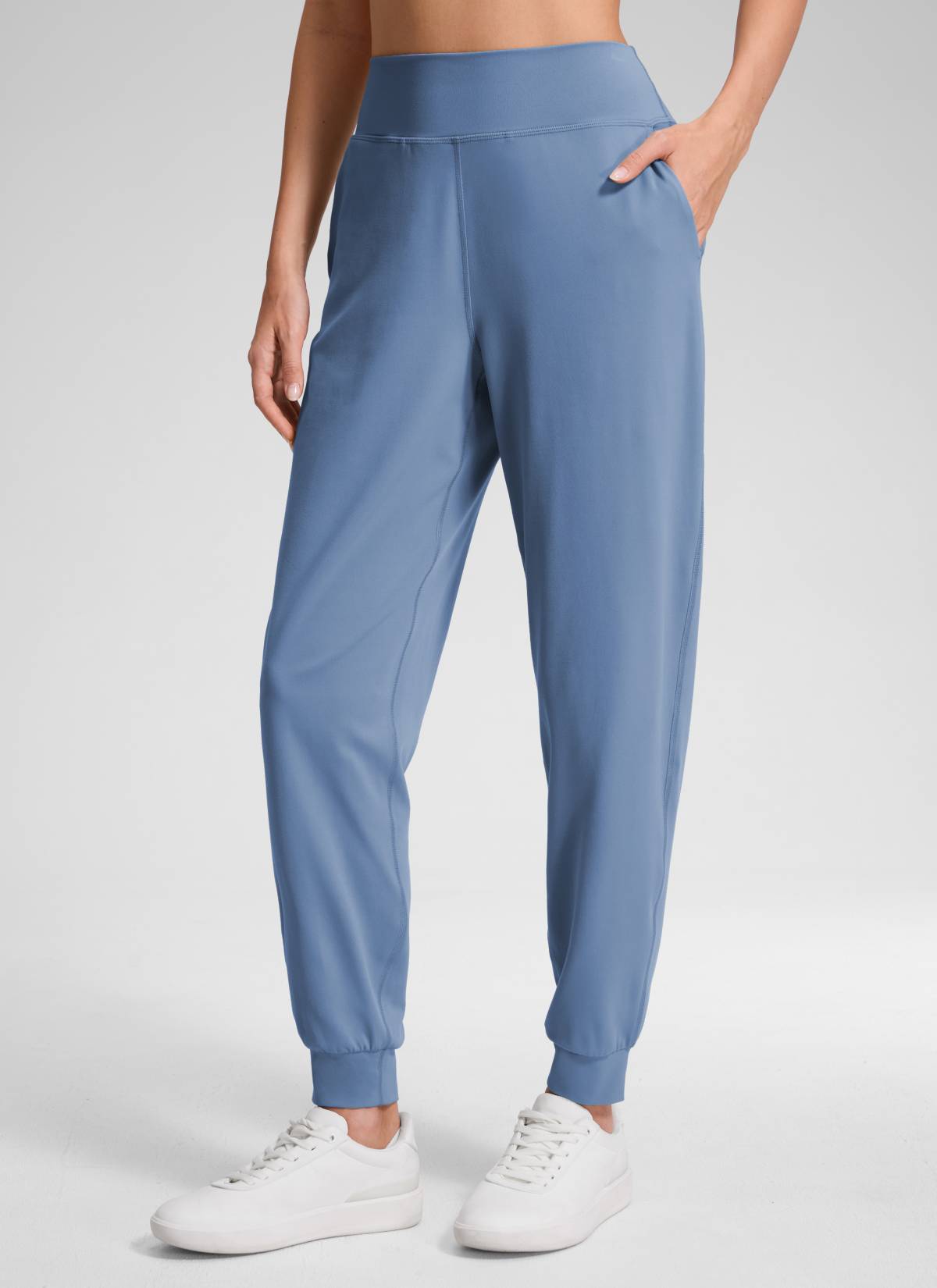 CRZ YOGA Naisten Butterluxe Yoga korkeavyötäröiset ja taskulliset jogger-housut, pituus 71 cm