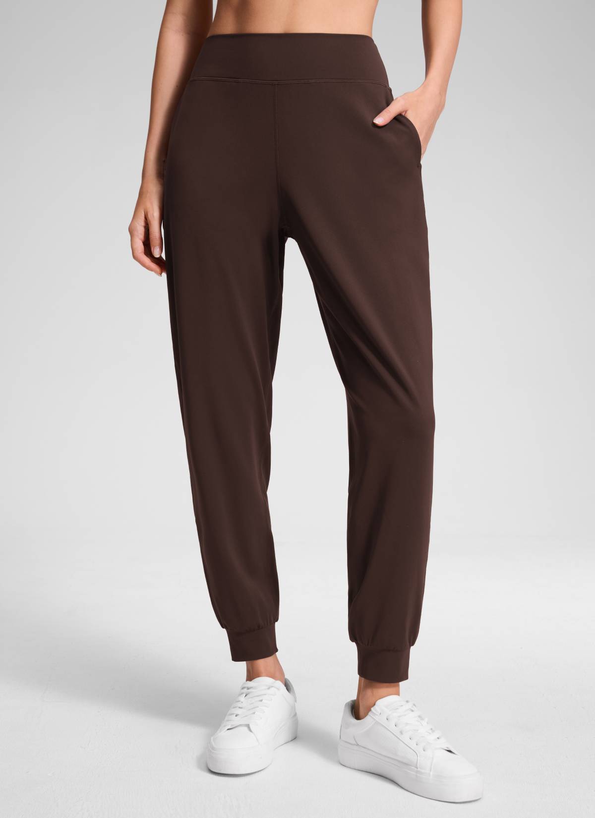 CRZ YOGA Naisten Butterluxe Yoga korkeavyötäröiset ja taskulliset jogger-housut, pituus 71 cm