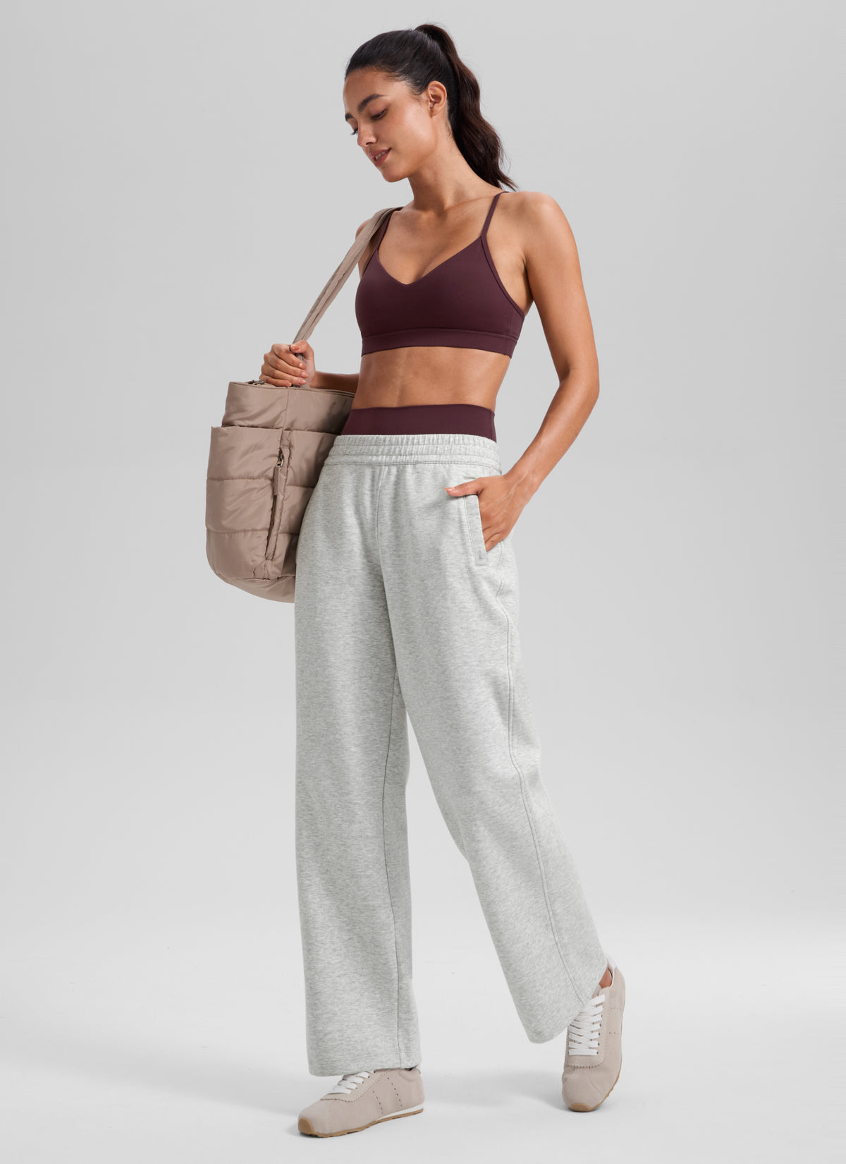CRZ YOGA Women's Casual Soft Spacer Straight Leg Sweatpant 29