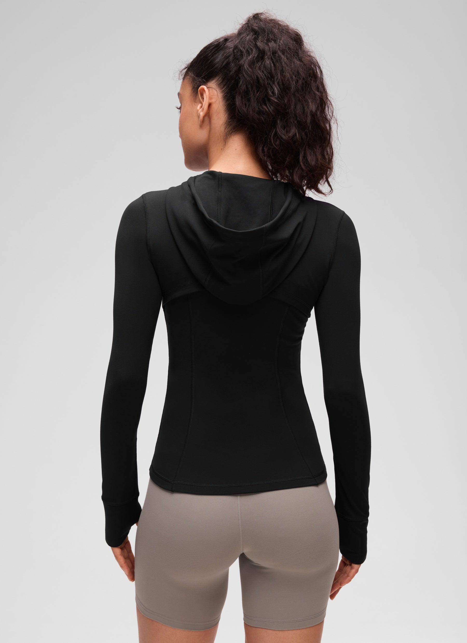 CRZ YOGA Vêtement d'extérieur zippé à poches coupe slim Butterluxe pour femme Noir