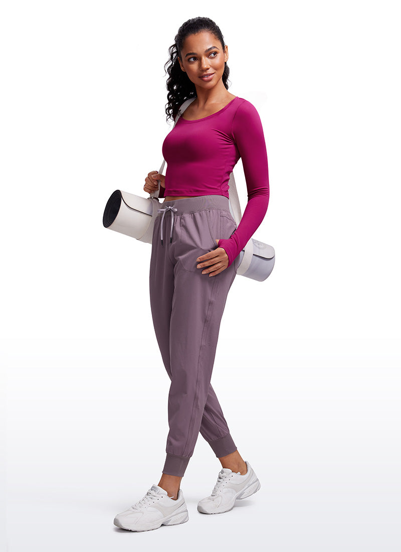 CRZ YOGA Haut de yoga à manches longues Butterluxe pour femme Violet Magenta