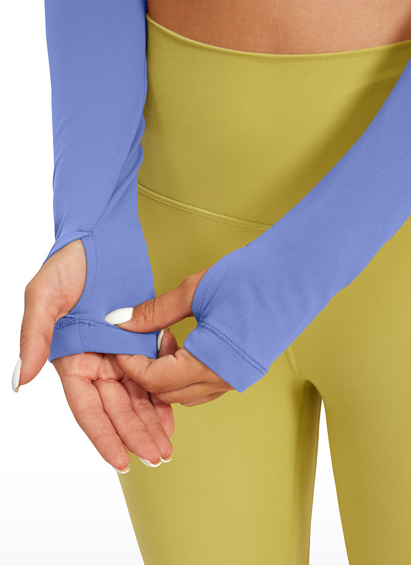 CRZ YOGA Haut de yoga à manches longues Butterluxe pour femme Indigo Sauvage