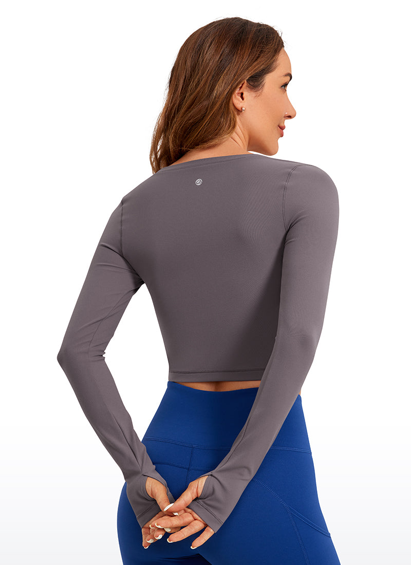 CRZ YOGA Haut de yoga à manches longues Butterluxe pour femme Tornado