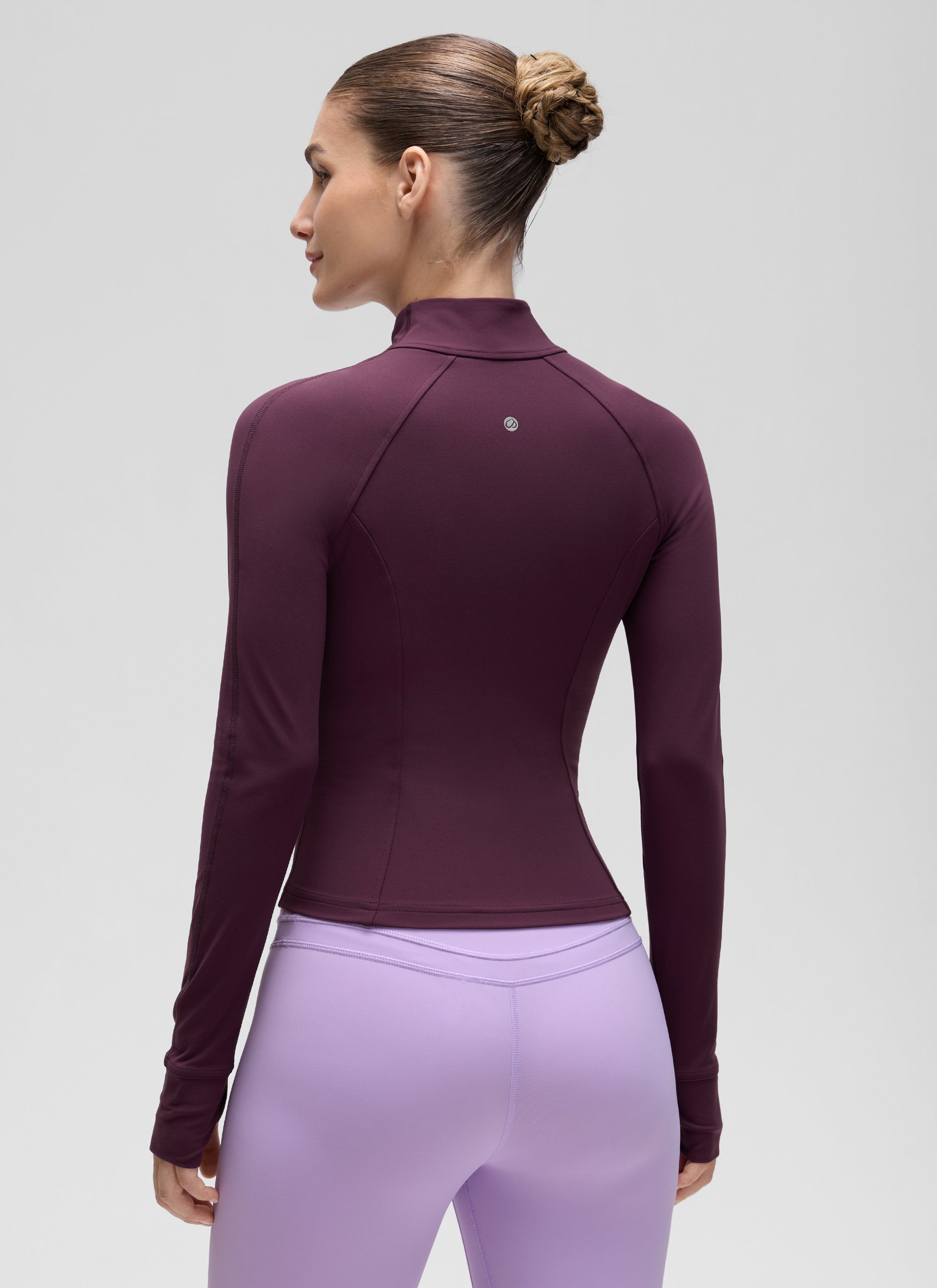 Chaqueta corta con cremallera completa y bolsillos Butterluxe para mujer CRZ YOGA Deep Purple
