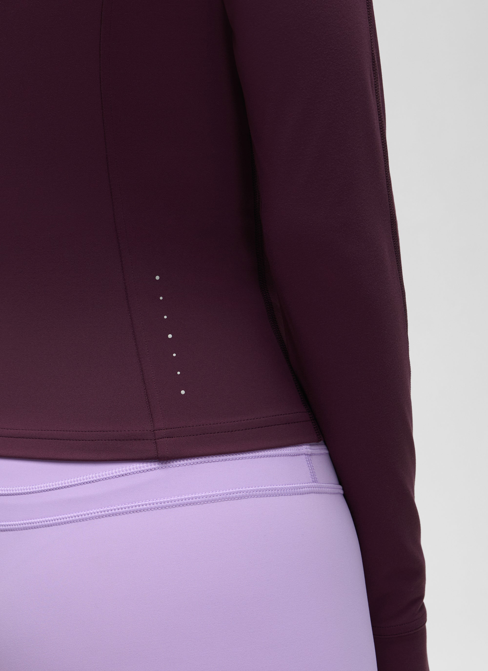 Chaqueta corta con cremallera completa y bolsillos Butterluxe para mujer CRZ YOGA Deep Purple