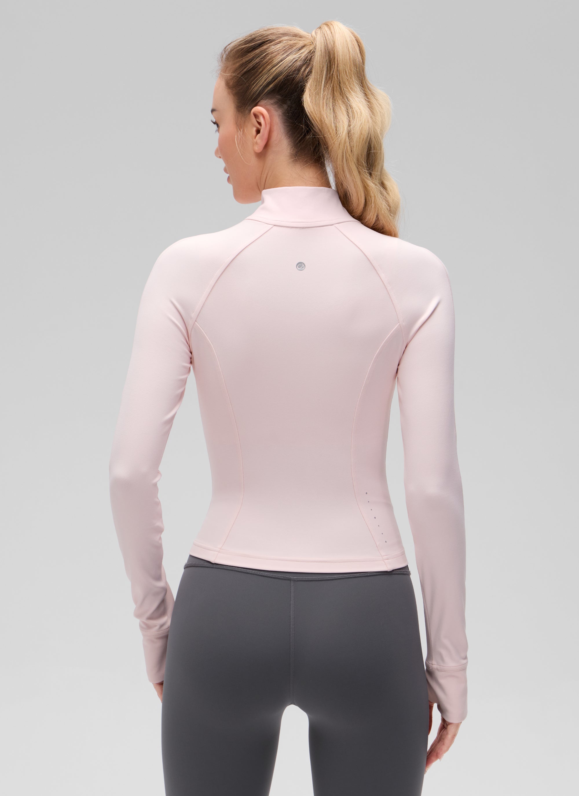 CRZ YOGA Chaqueta corta Butterluxe de abrigo con bolsillos y cremallera completa para mujer, rosa fresa