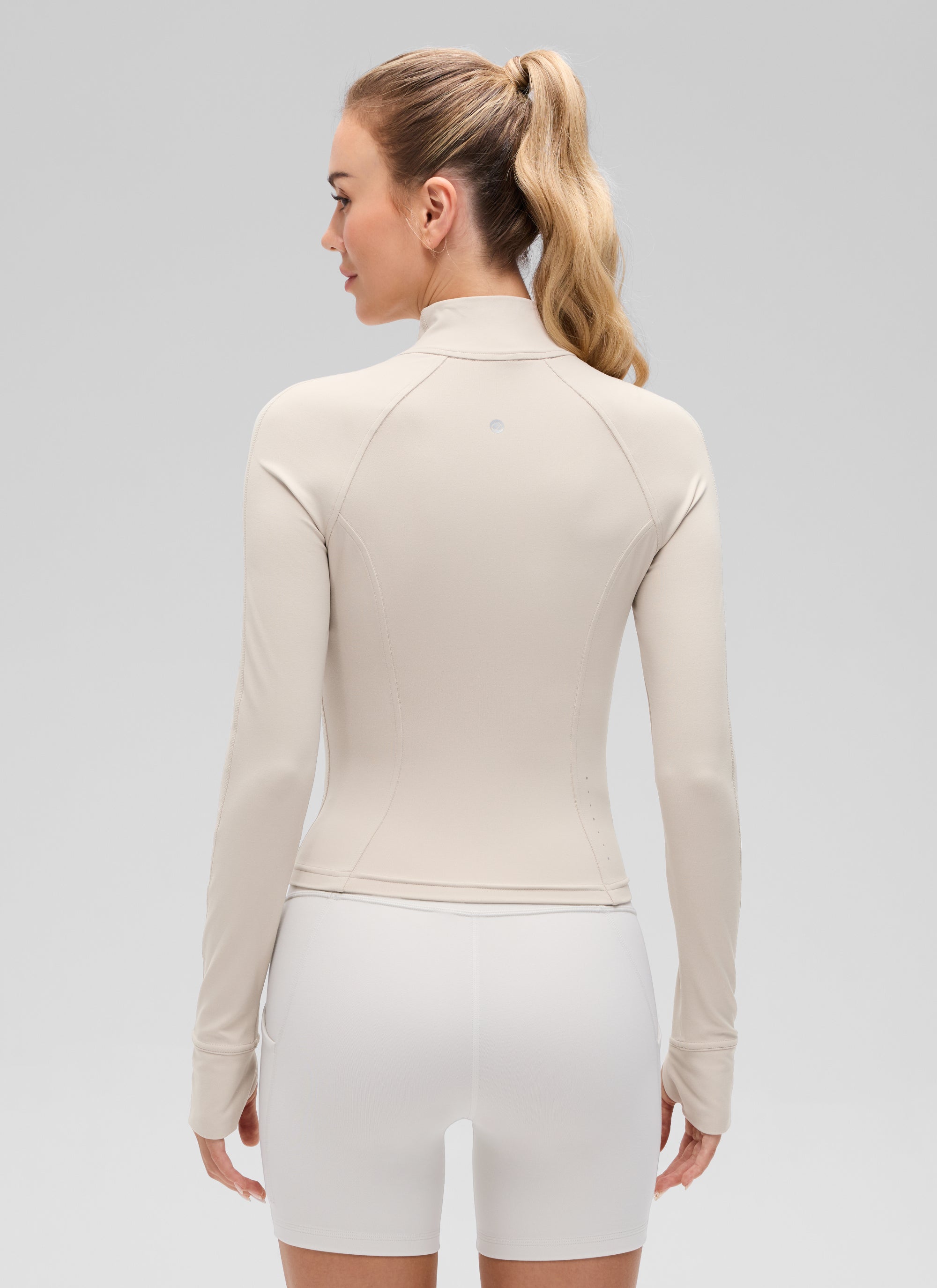 Chaqueta corta con cremallera completa y bolsillos Butterluxe para mujer CRZ YOGA Mojave Tan