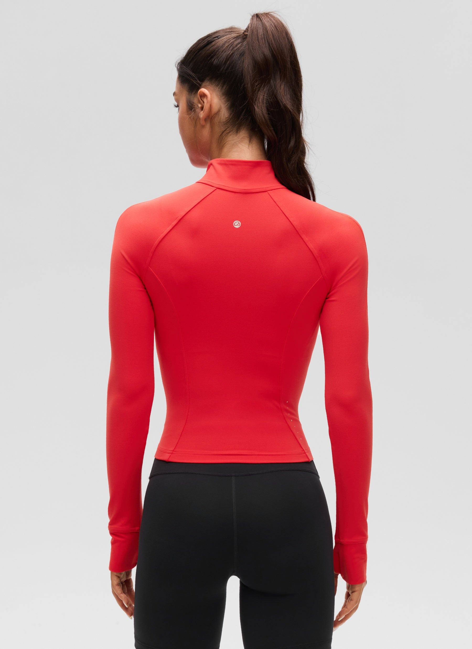 Chaqueta corta con cremallera completa y bolsillos Butterluxe para mujer CRZ YOGA Deep Red