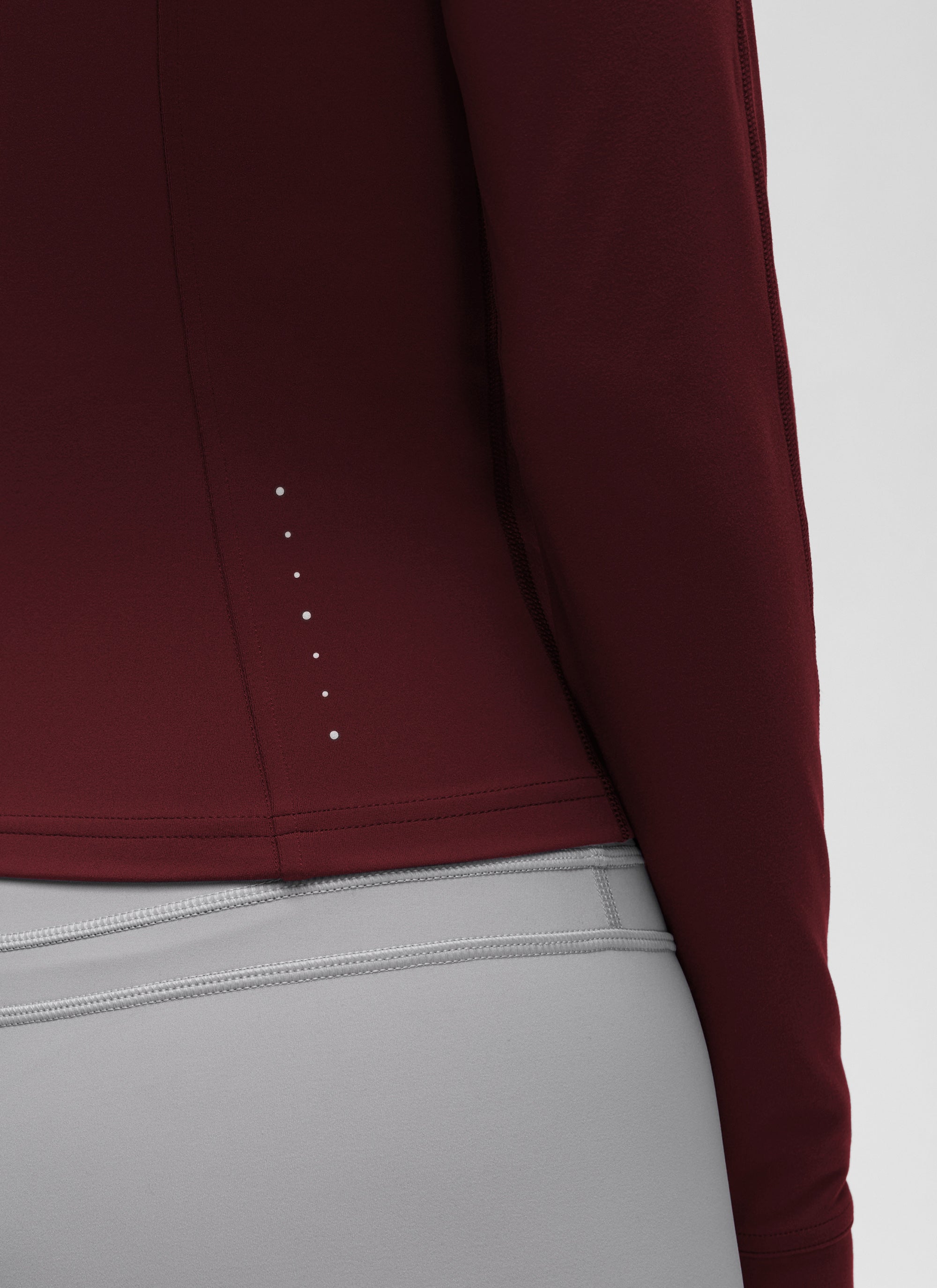 Chaqueta corta con cremallera completa y bolsillos Butterluxe para mujer CRZ YOGA Red Merlot