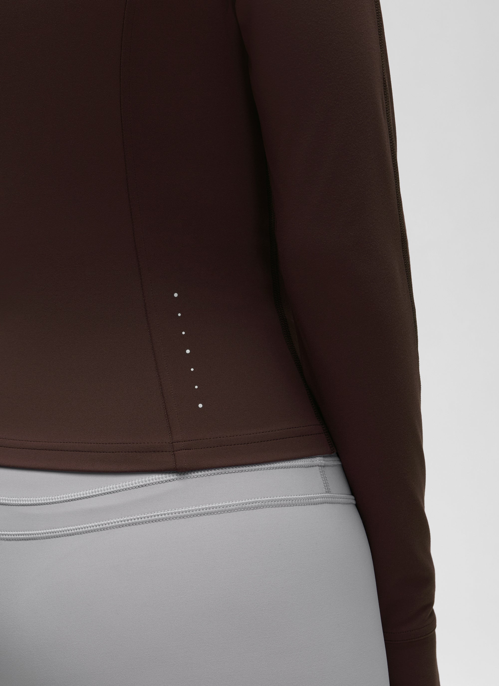 CRZ YOGA Women's Butterluxe Cropped Pocket Outerwear Full Zip Jackets Hot Fudge Brown