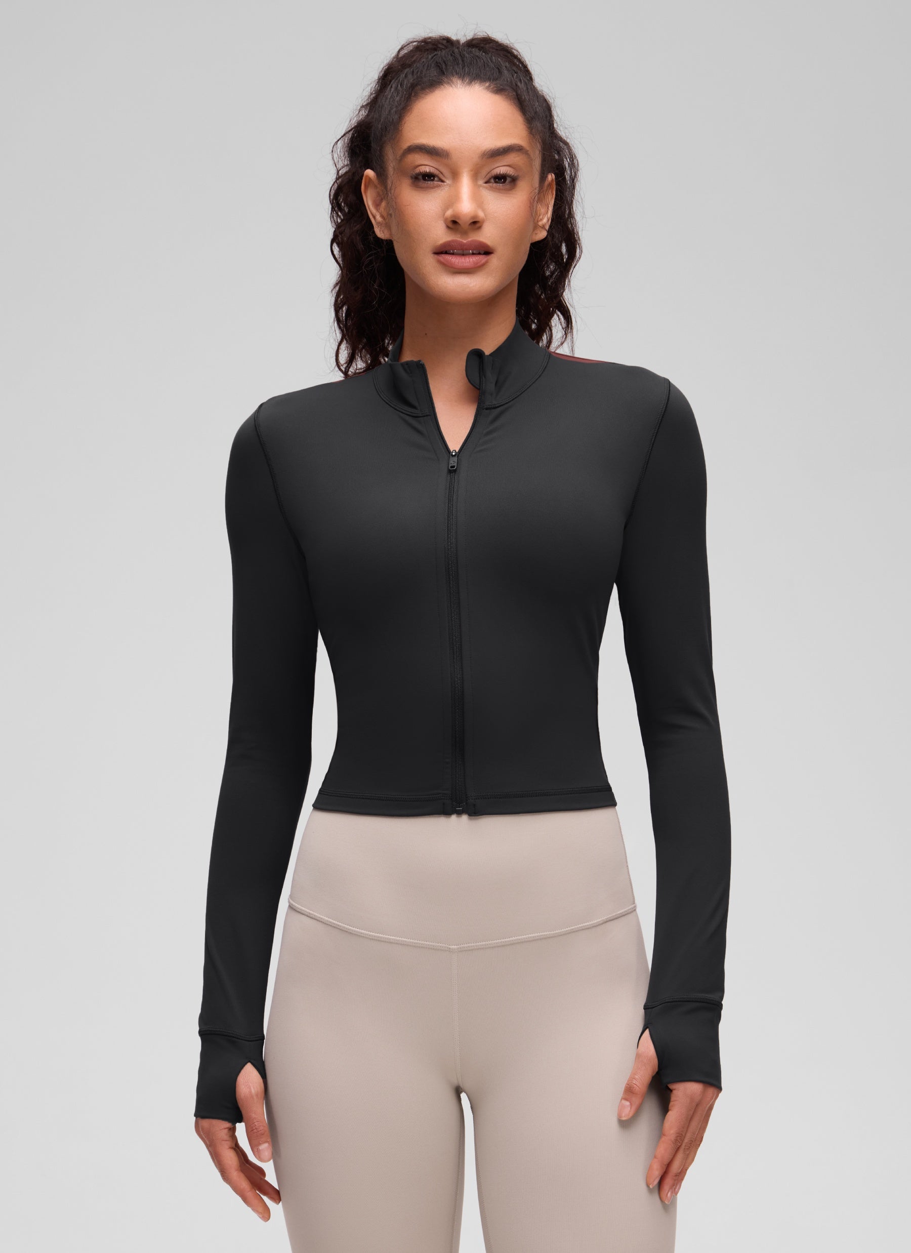 Chaquetas cortas de abrigo con cremallera completa Butterluxe para mujer Negro
