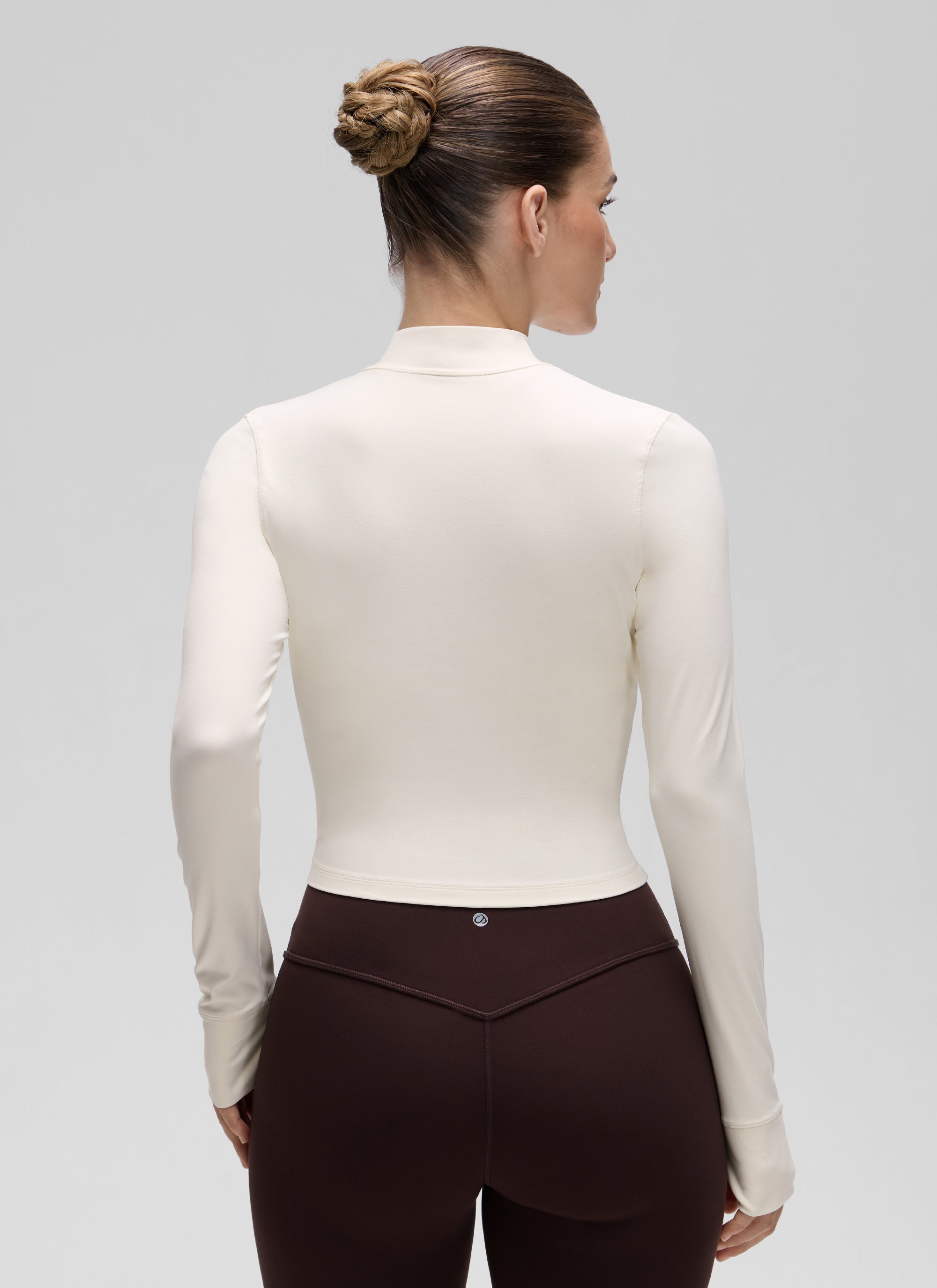 Chaquetas cortas de abrigo con cremallera completa Butterluxe para mujer Blanco albaricoque