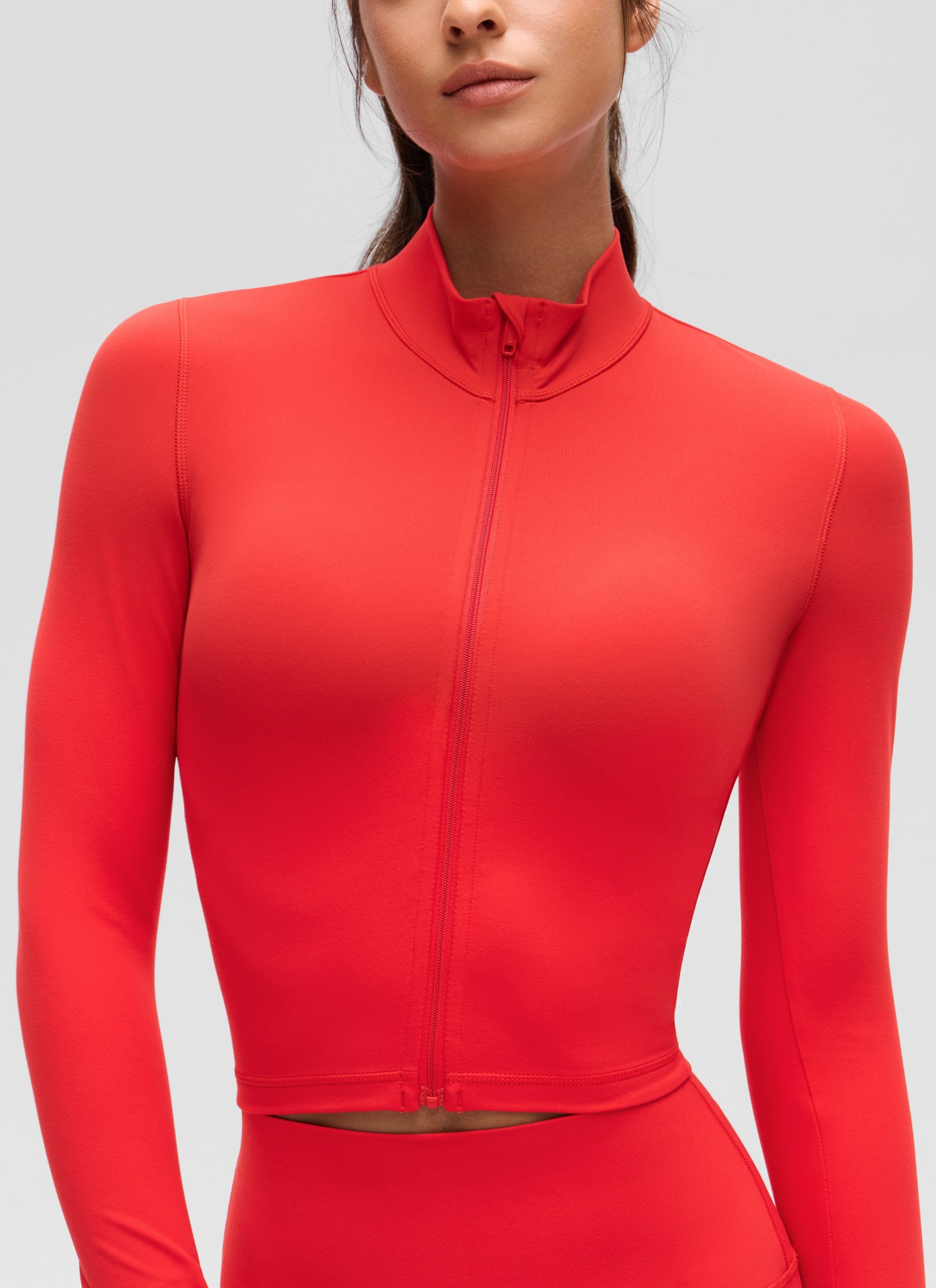 Chaquetas cortas de abrigo con cremallera completa Butterluxe para mujer Rojo intenso