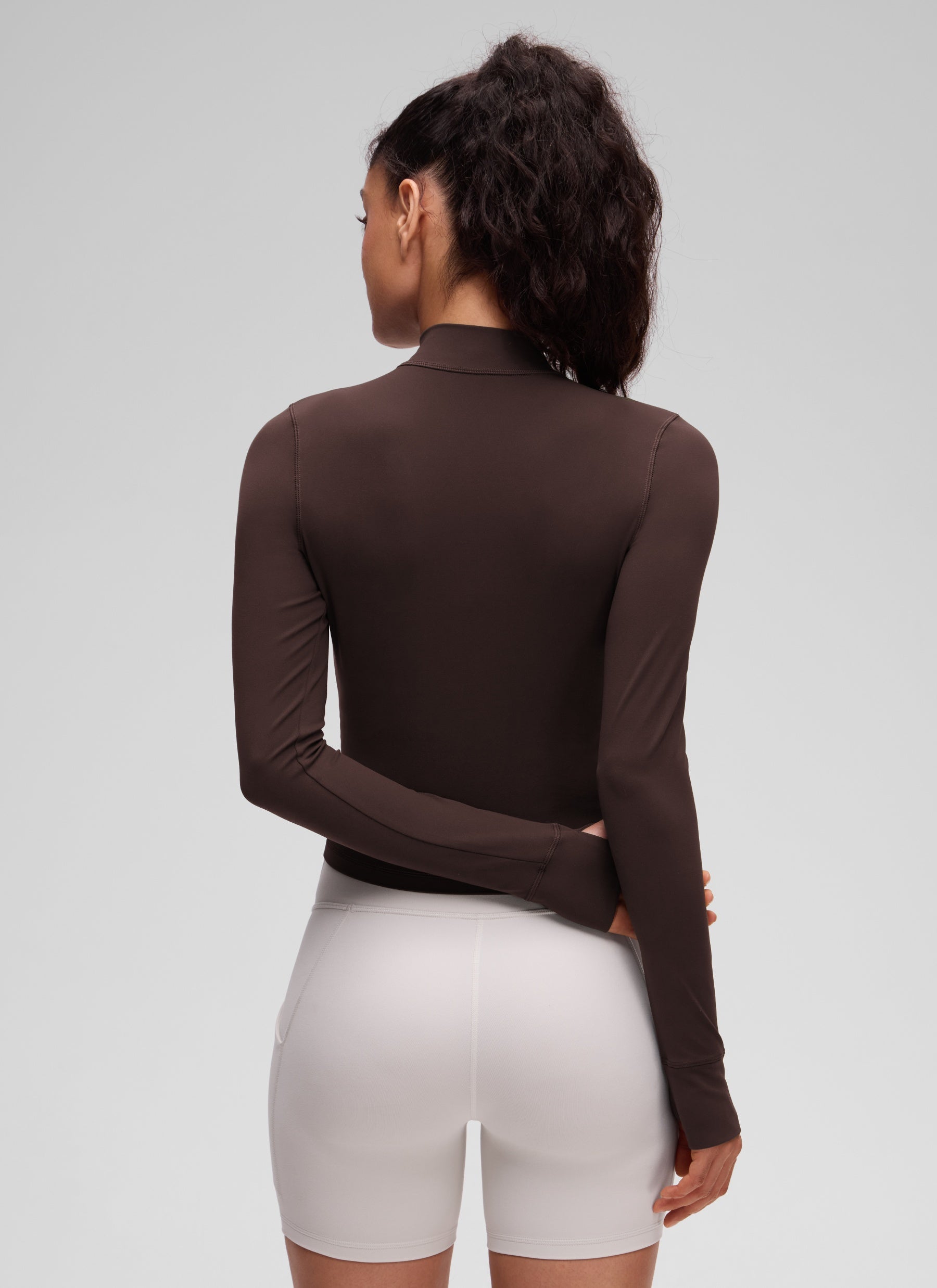 Chaquetas cortas de abrigo con cremallera completa Butterluxe para mujer Marrón Hot Fudge
