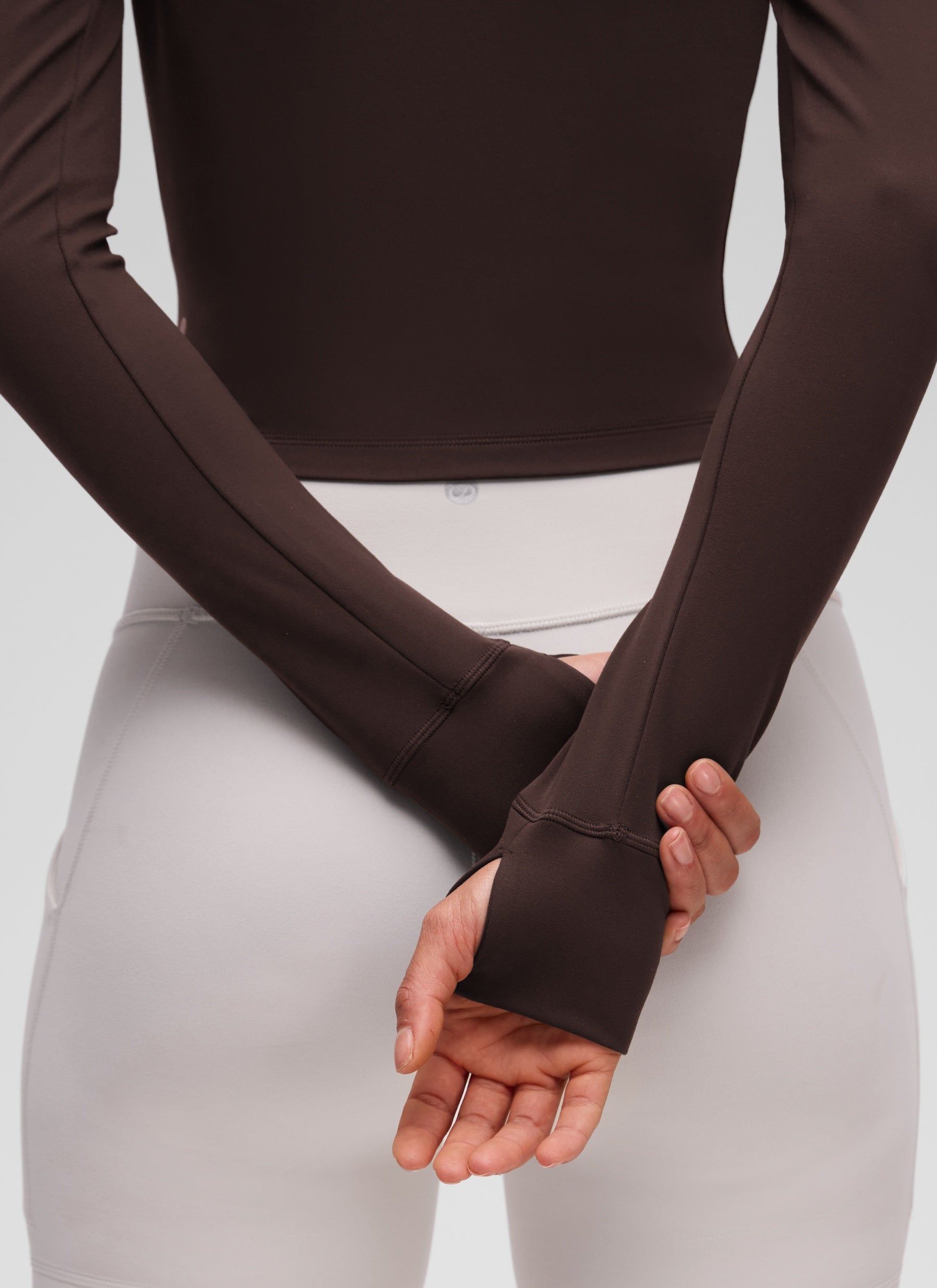 Chaquetas cortas de abrigo con cremallera completa Butterluxe para mujer Marrón Hot Fudge