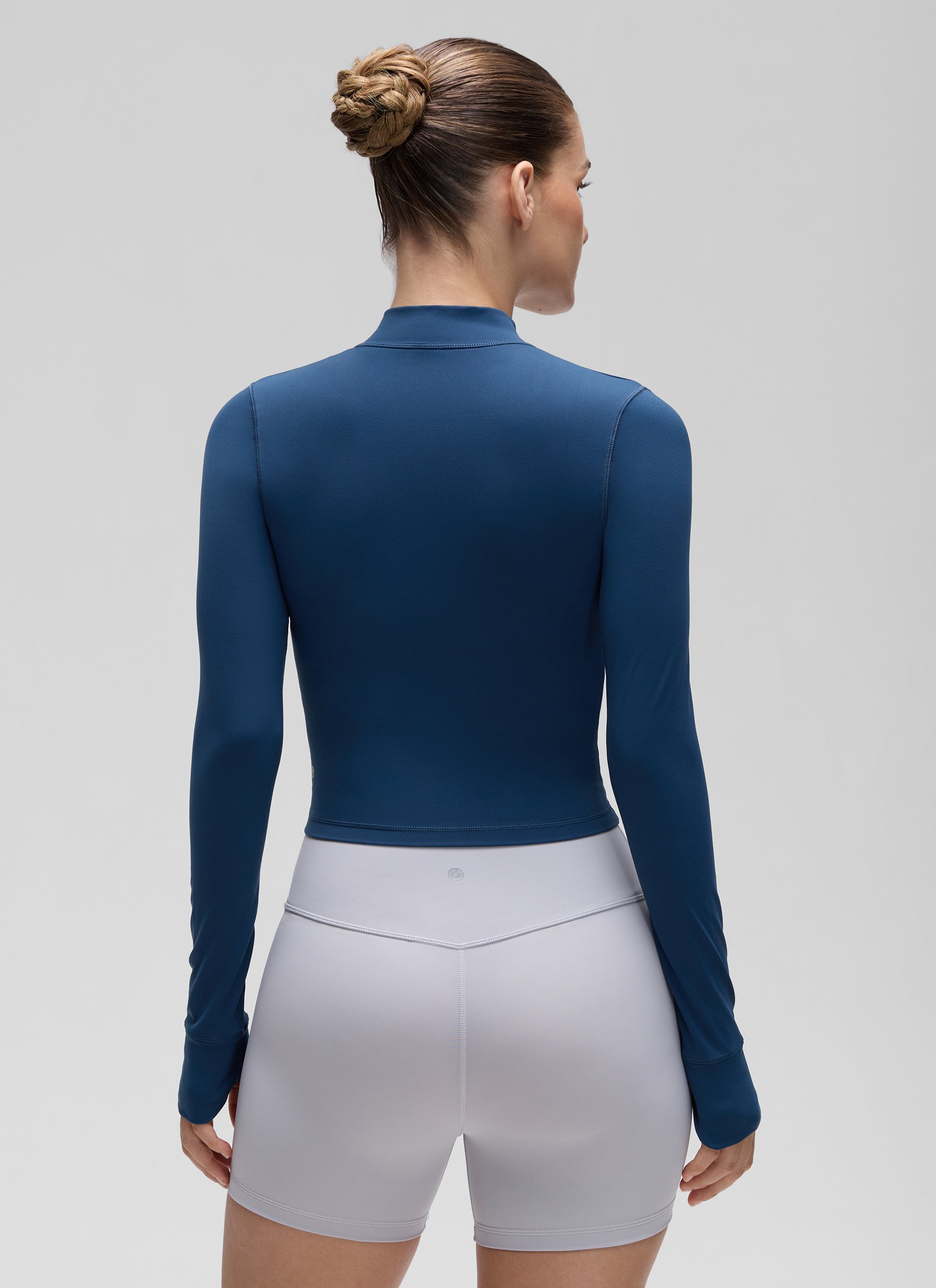 Chaquetas cortas de abrigo con cremallera completa Butterluxe para mujer Azul marino francés