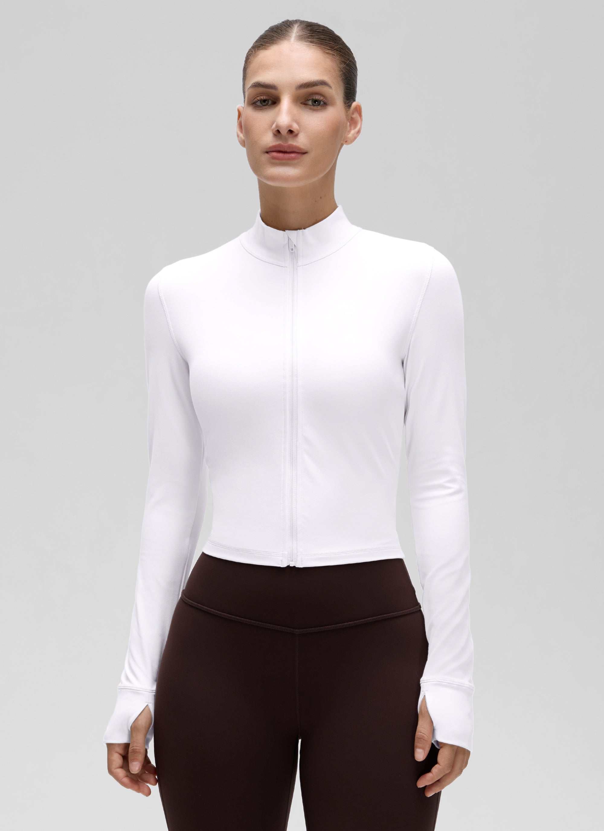 Chaquetas cortas de abrigo con cremallera completa Butterluxe para mujer Blanco